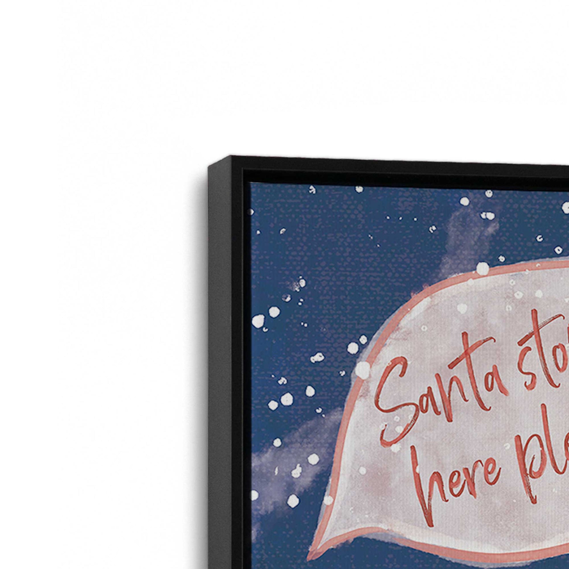 [Color:Satin Black], Picture of art in a Satin Black frame at an angle