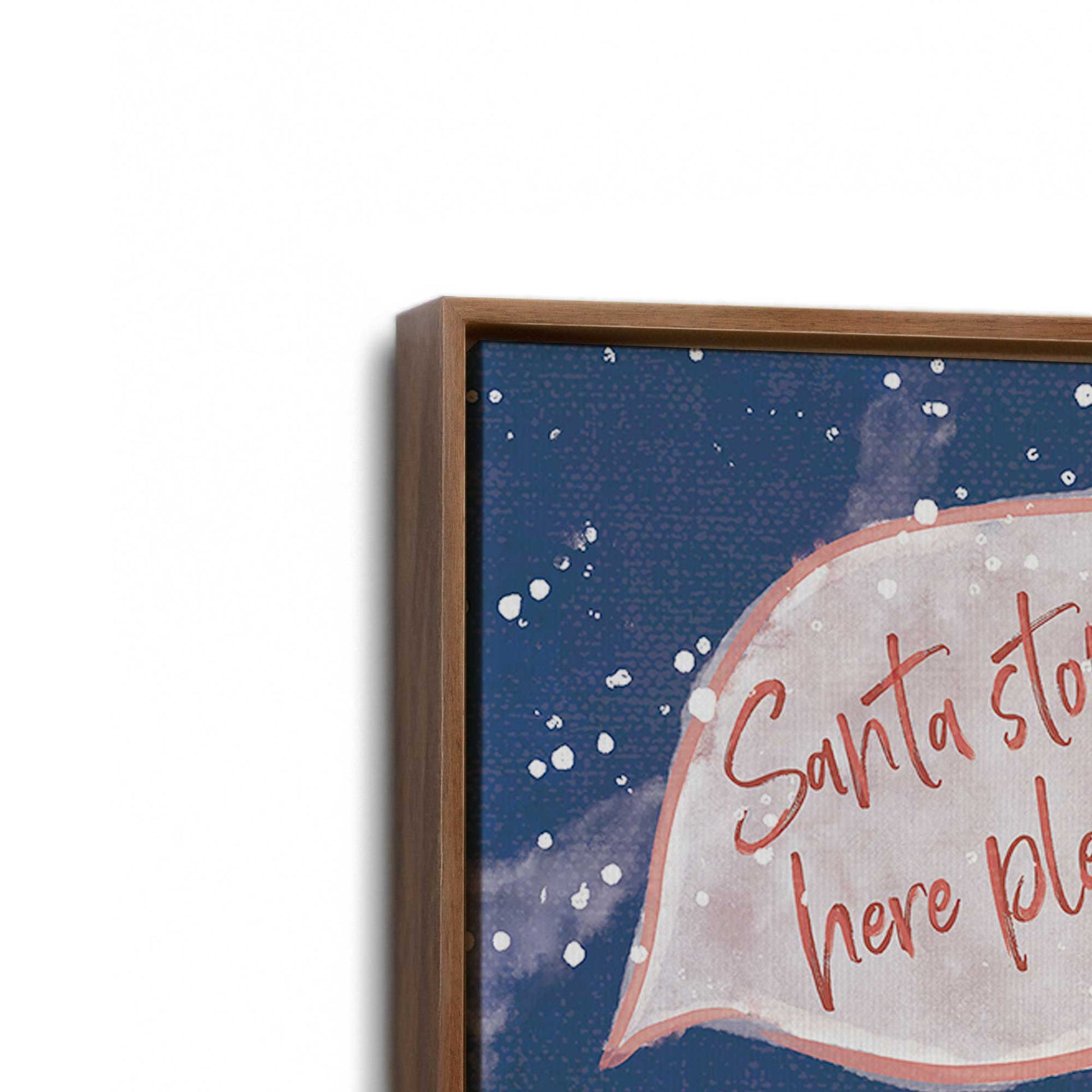 [Color:Walnut], Picture of art in a Walnut frame at an angle