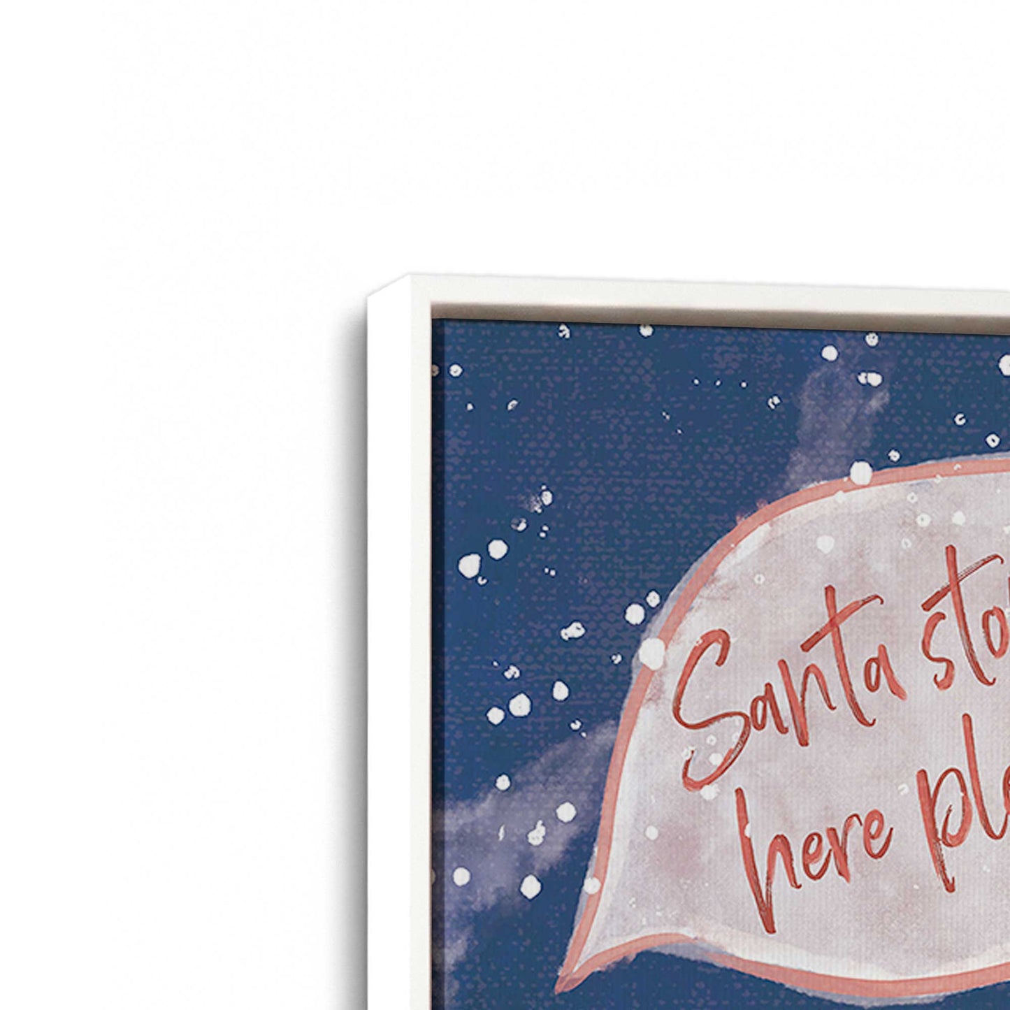 [Color:Opaque White], Picture of art in a White frame at an angle