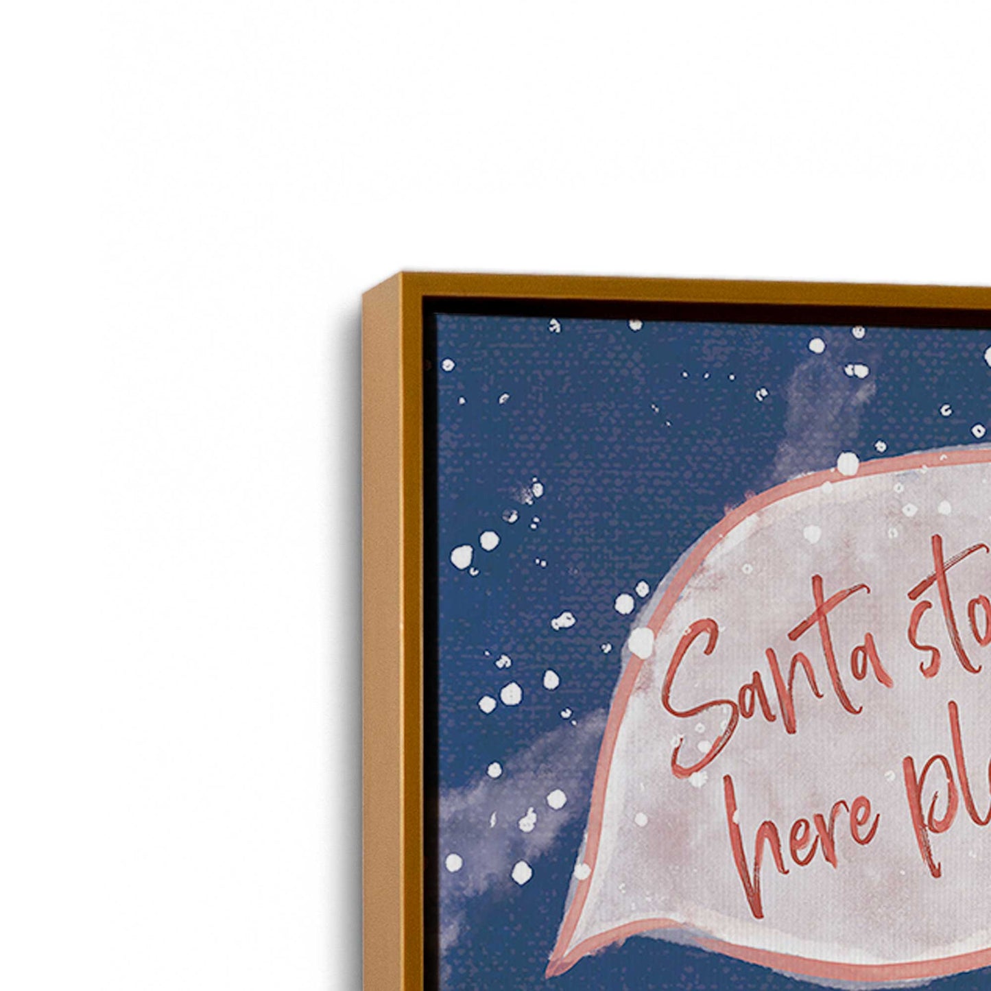 [Color:Polished Gold], Picture of art in a Polished Gold frame at an angle