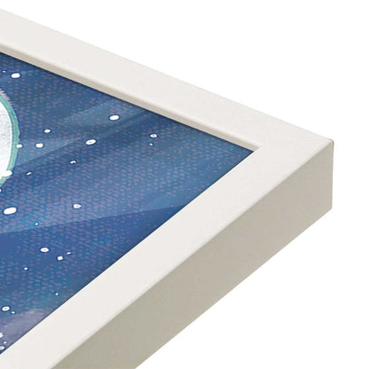 [Color:Opaque White], Picture of art in a Opaque White frame at an angle