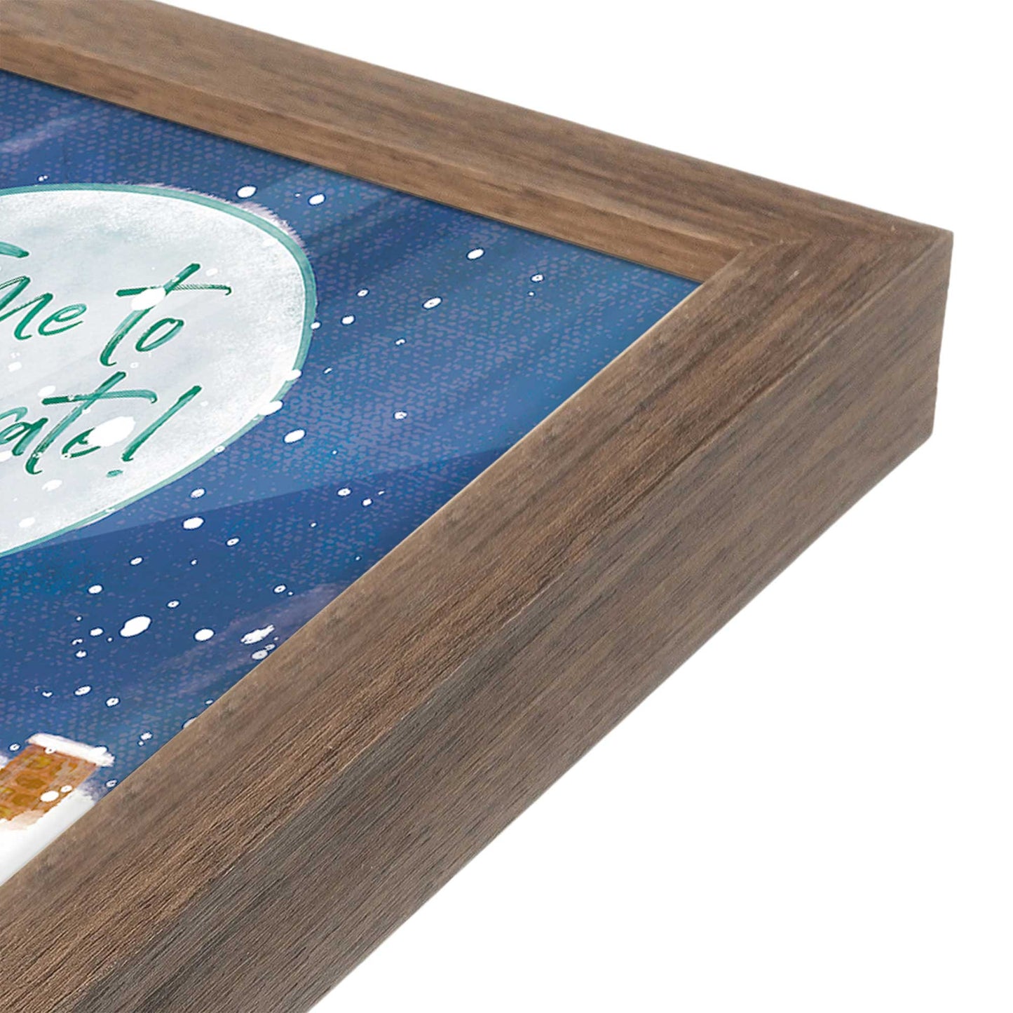 [Color:Walnut], Picture of art in a Walnut frame at an angle