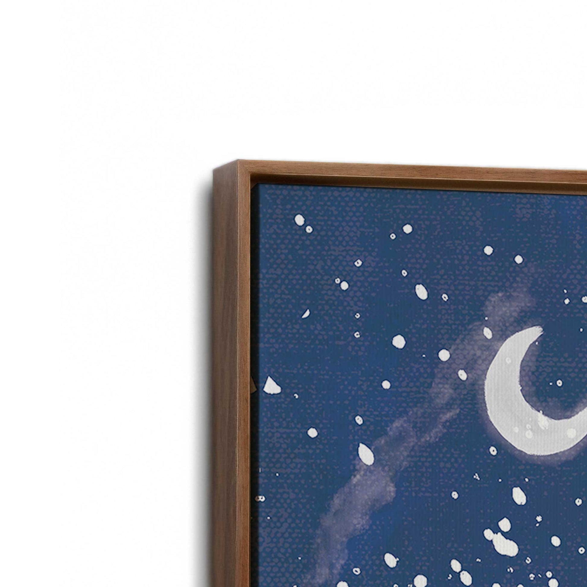 [Color:Walnut], Picture of art in a Walnut frame at an angle