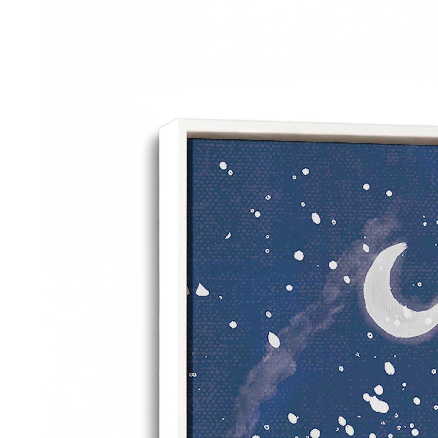 [Color:Opaque White], Picture of art in a White frame at an angle