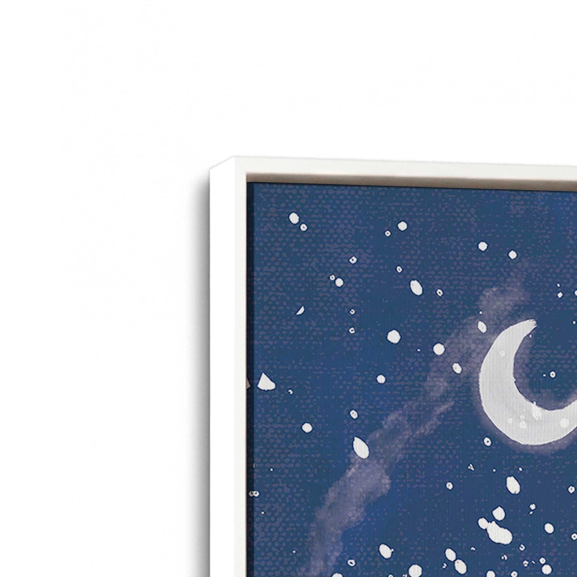 [Color:Opaque White], Picture of art in a White frame at an angle