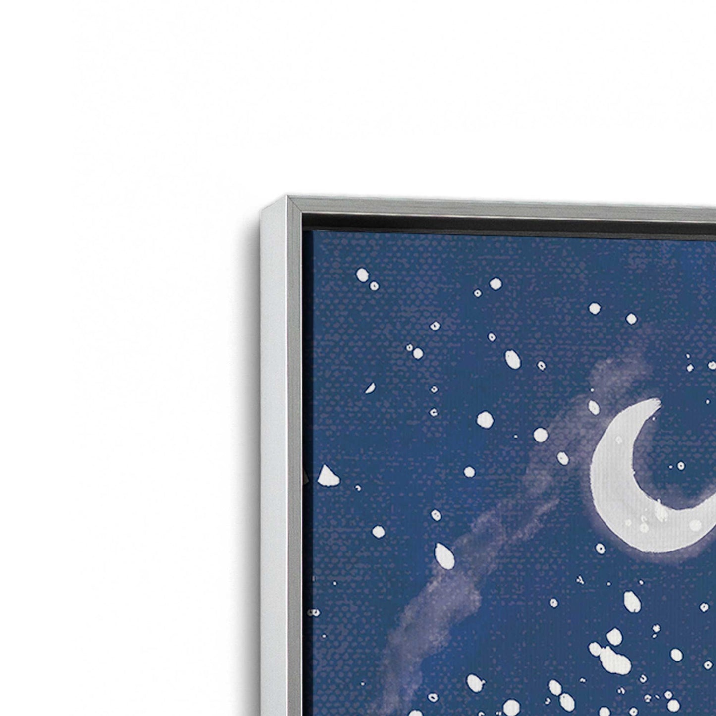 [Color:Polished Chrome], Picture of art in a Polished Chrome frame at an angle