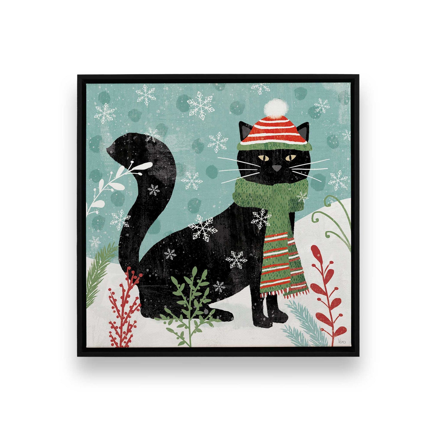 [Color:Satin Black], Picture of art in a Satin Black frame