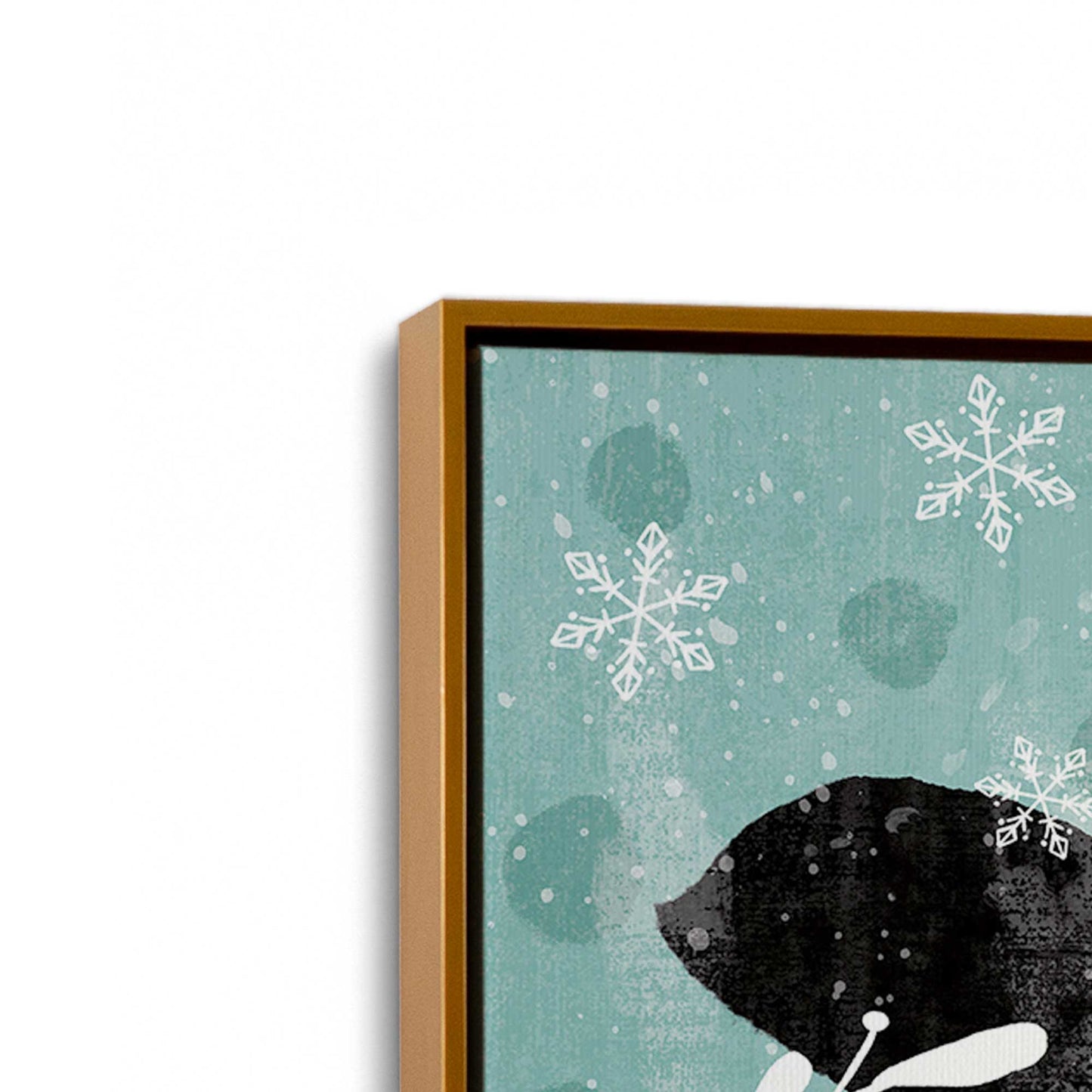 [Color:Polished Gold], Picture of art in a Polished Gold frame at an angle