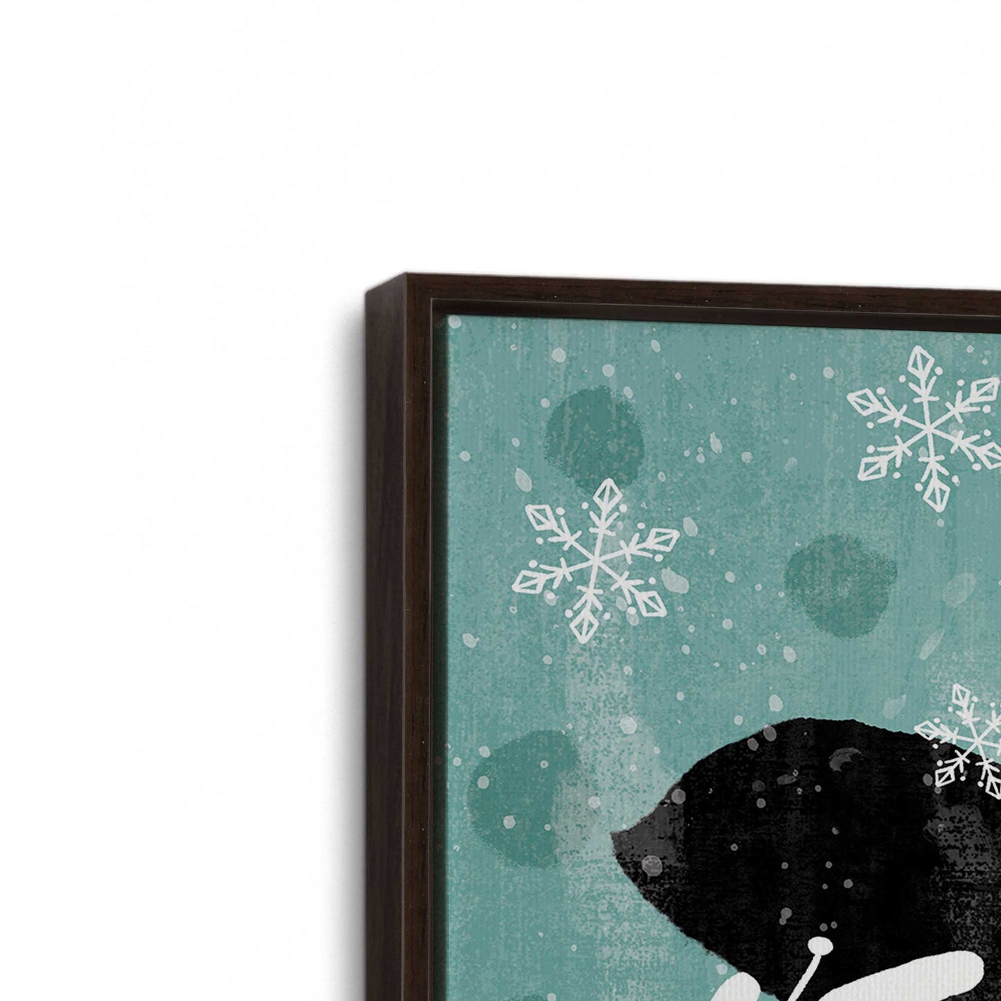 [Color:Espresso], Picture of art in a Espresso frame at an angle