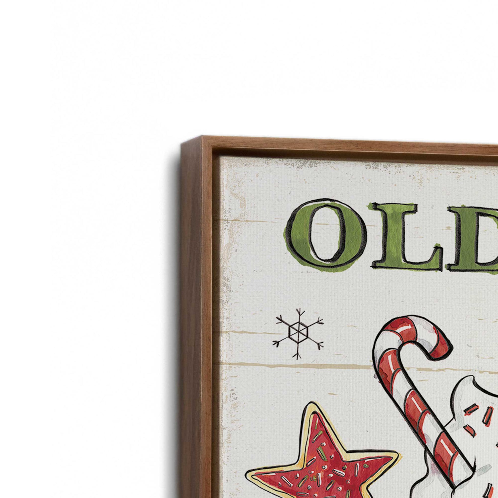 [Color:Walnut], Picture of art in a Walnut frame at an angle