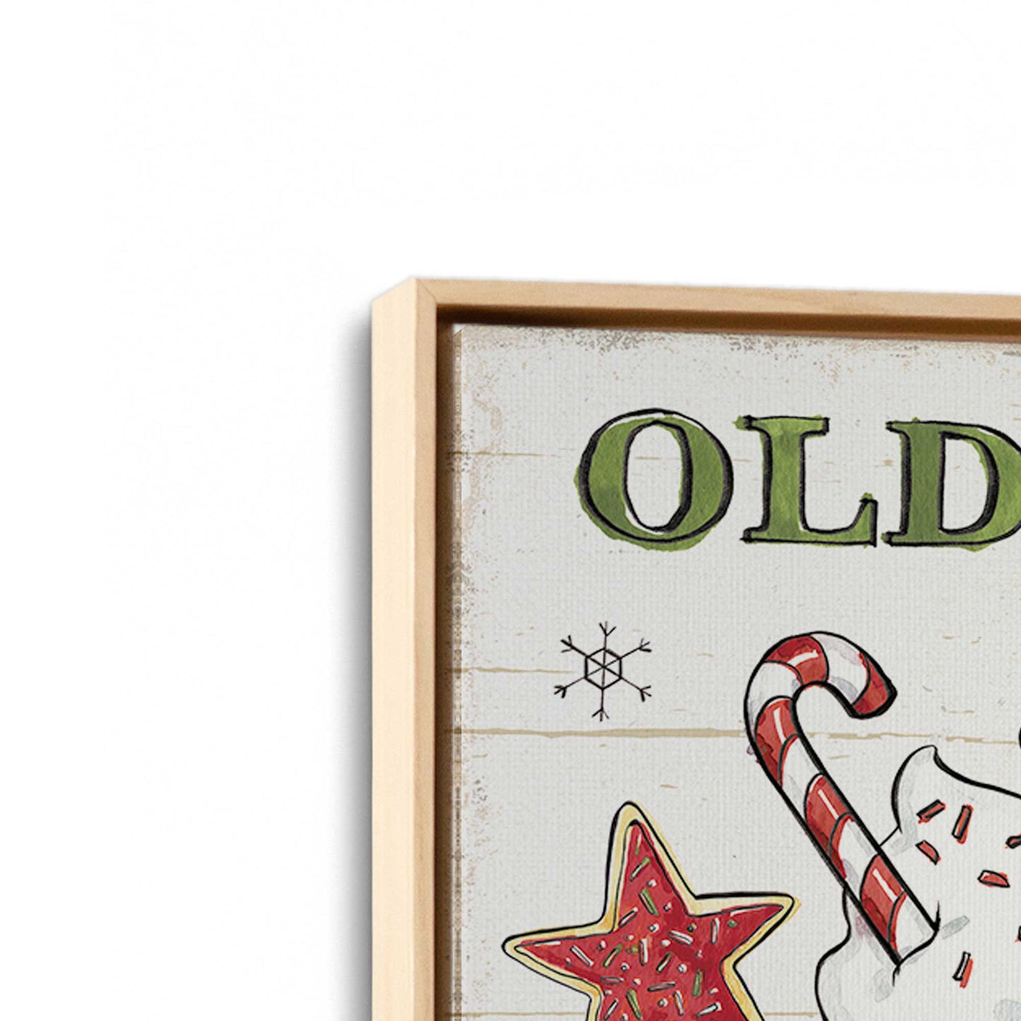 [Color:American Maple], Picture of art in a American Maple frame at an angle