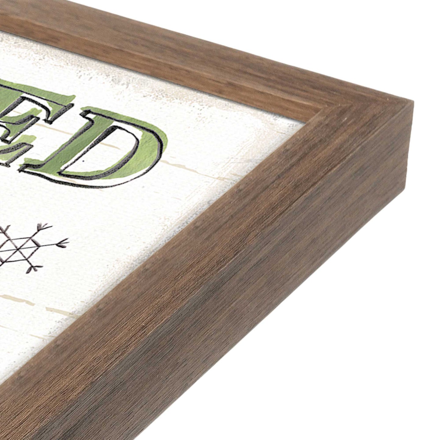 [Color:Walnut], Picture of art in a Walnut frame at an angle