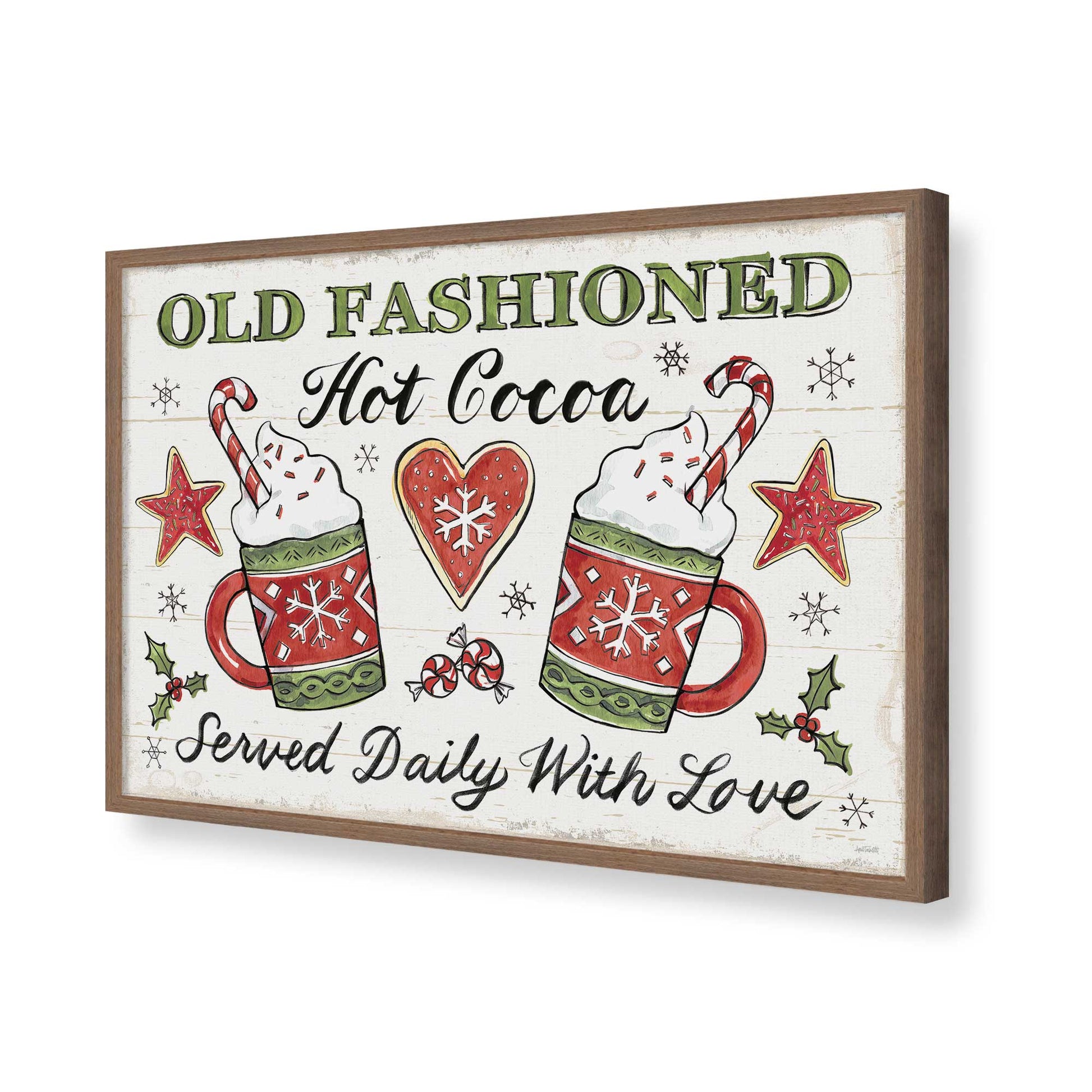 [Color:Walnut], Picture of art in a Walnut frame of the corner