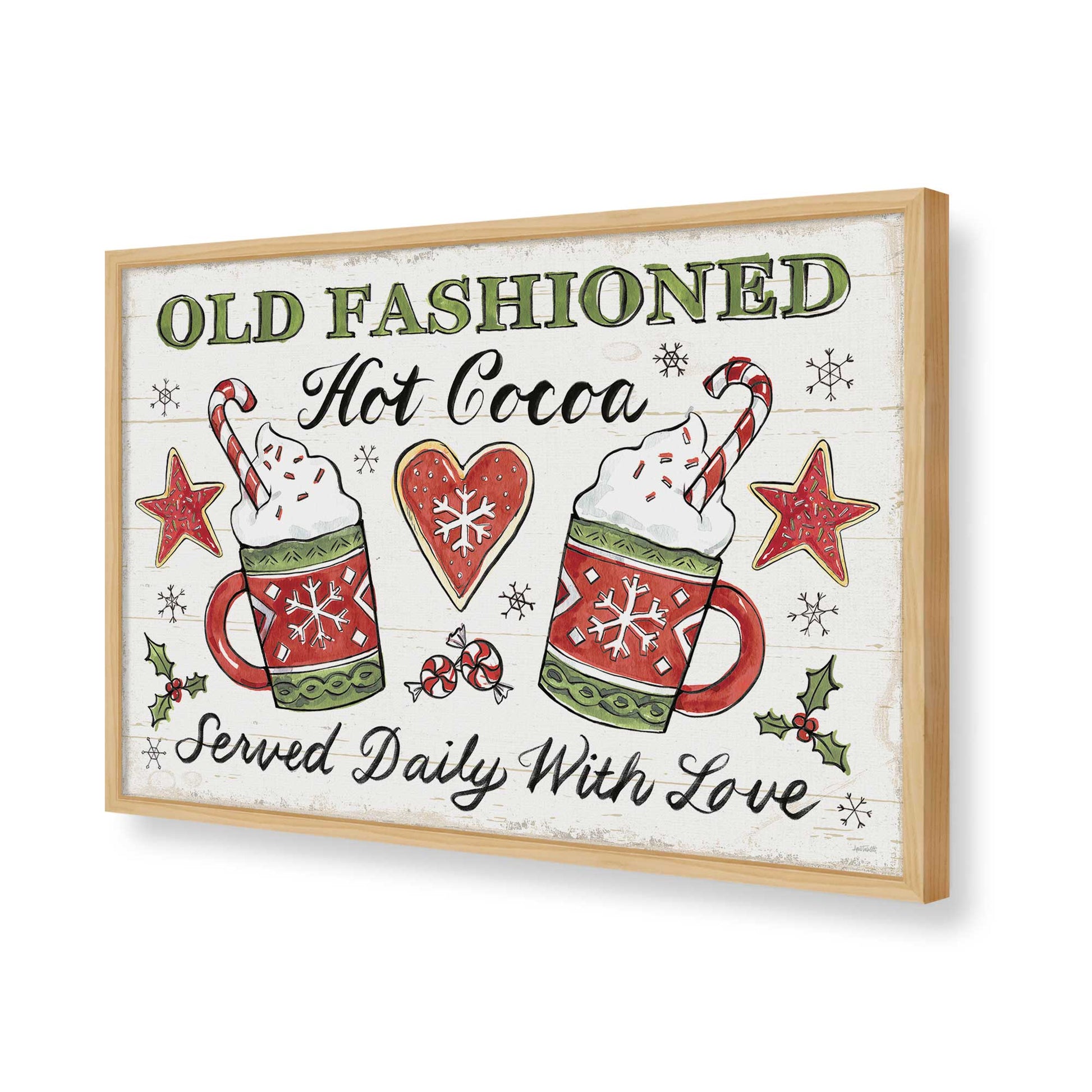 [Color:American Maple], Picture of art in a American Maple frame of the corner