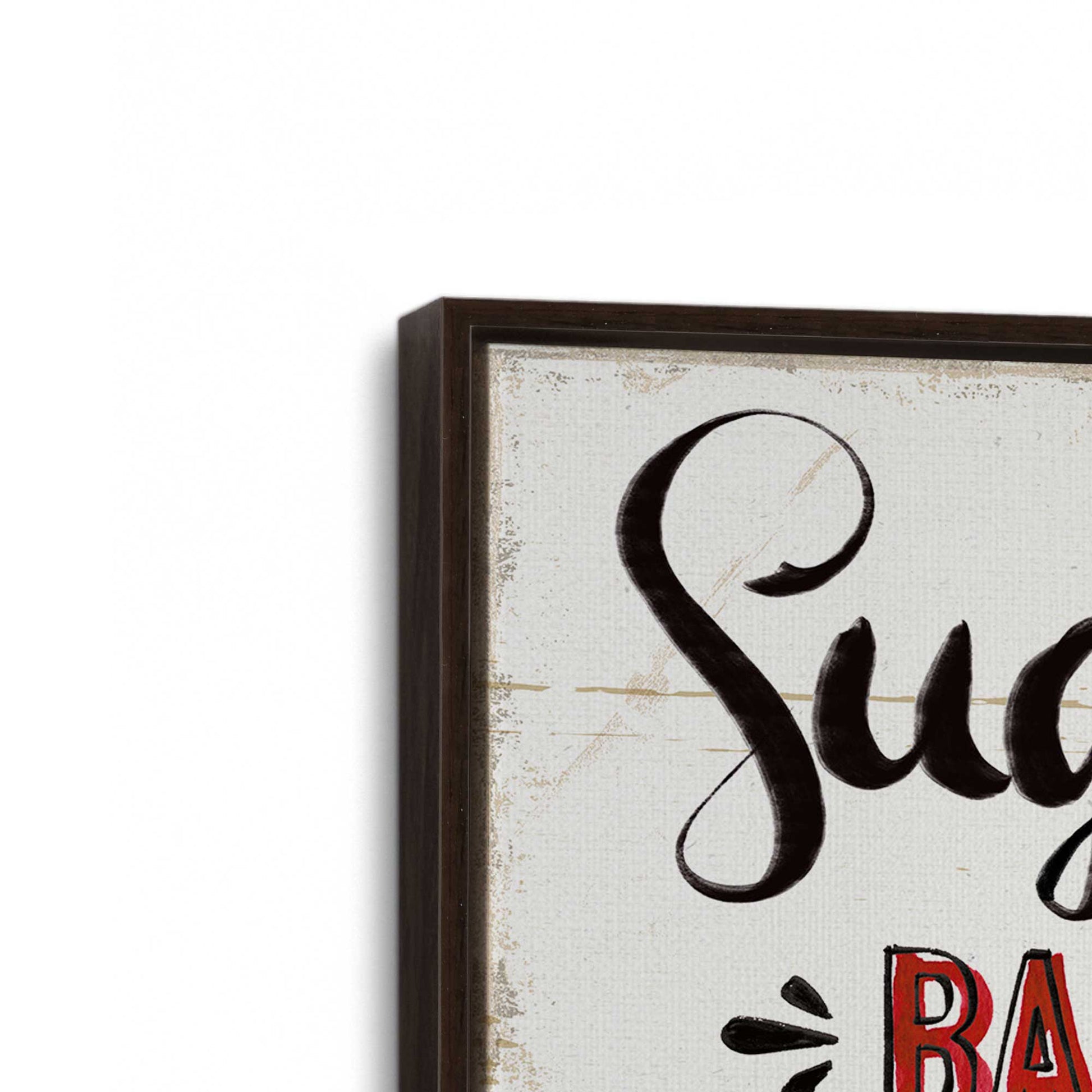 [Color:Espresso], Picture of art in a Espresso frame at an angle