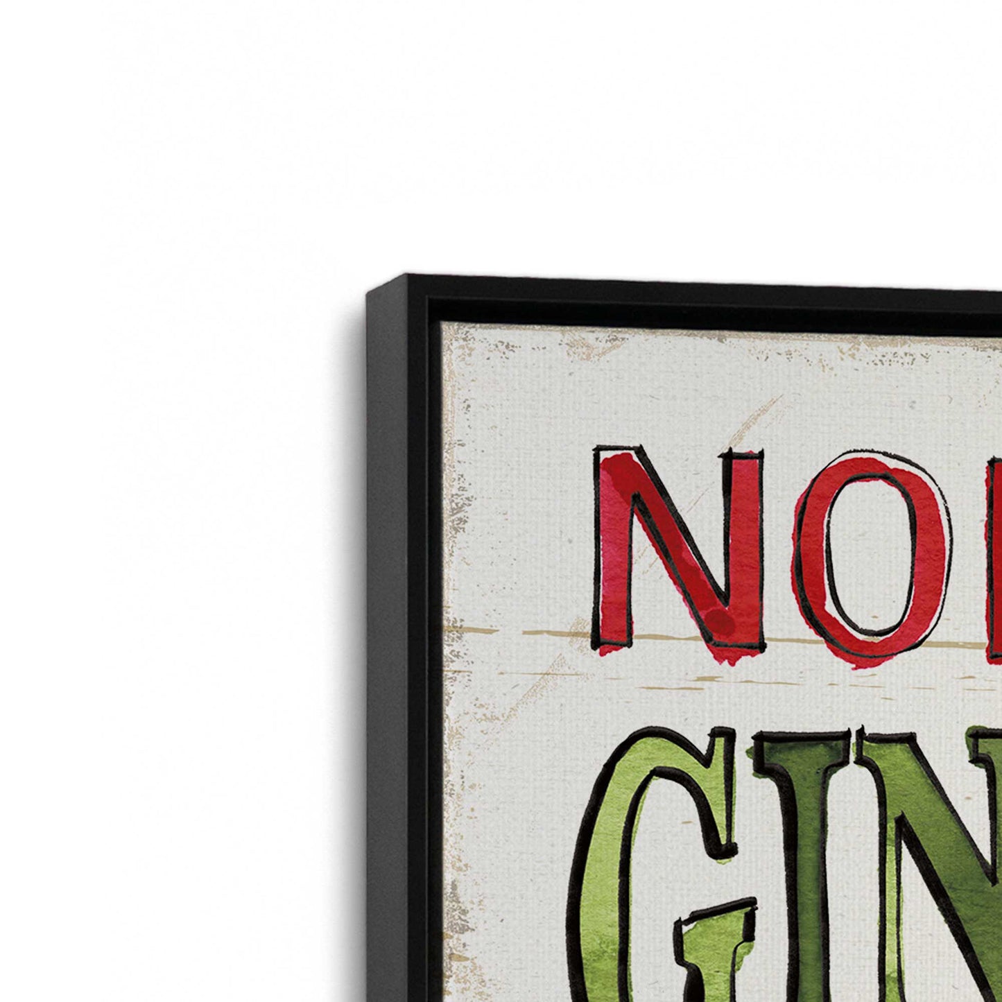 [Color:Satin Black], Picture of art in a Satin Black frame at an angle