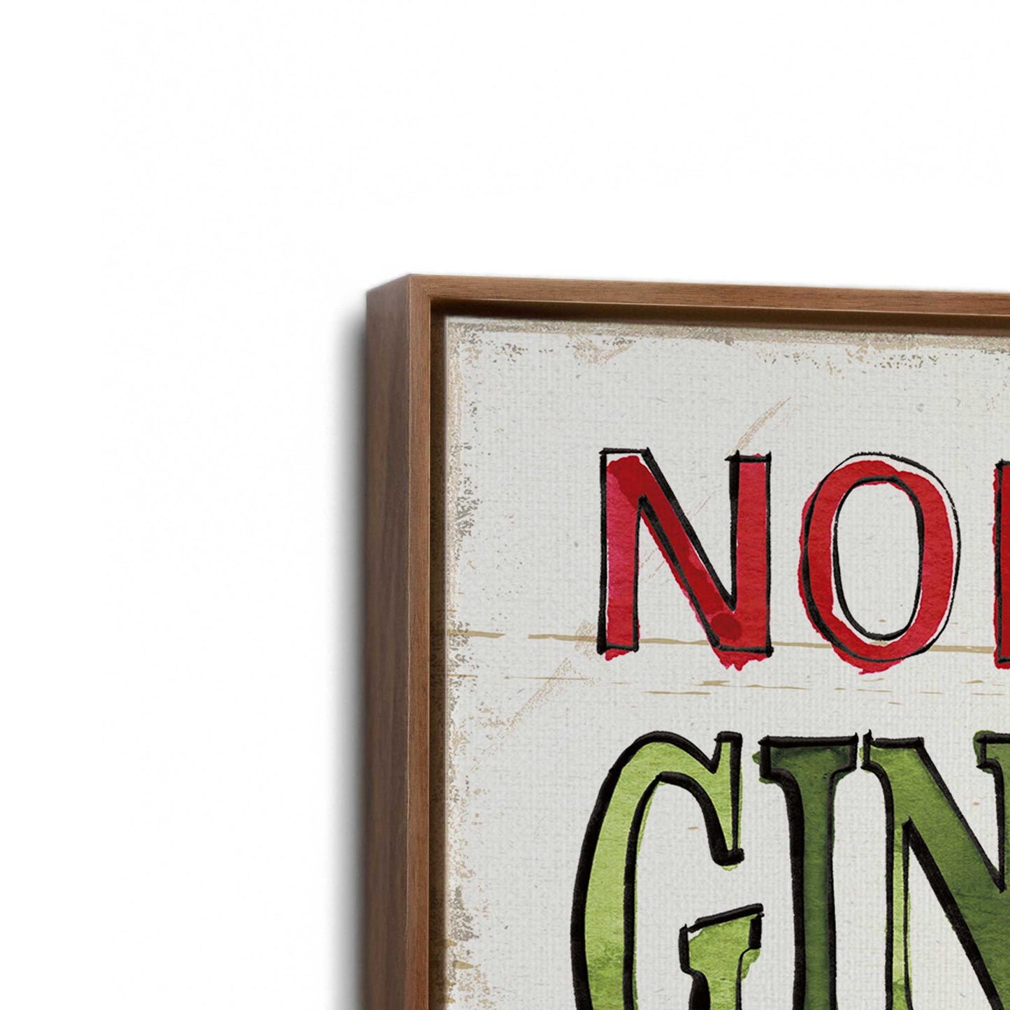 [Color:Walnut], Picture of art in a Walnut frame at an angle