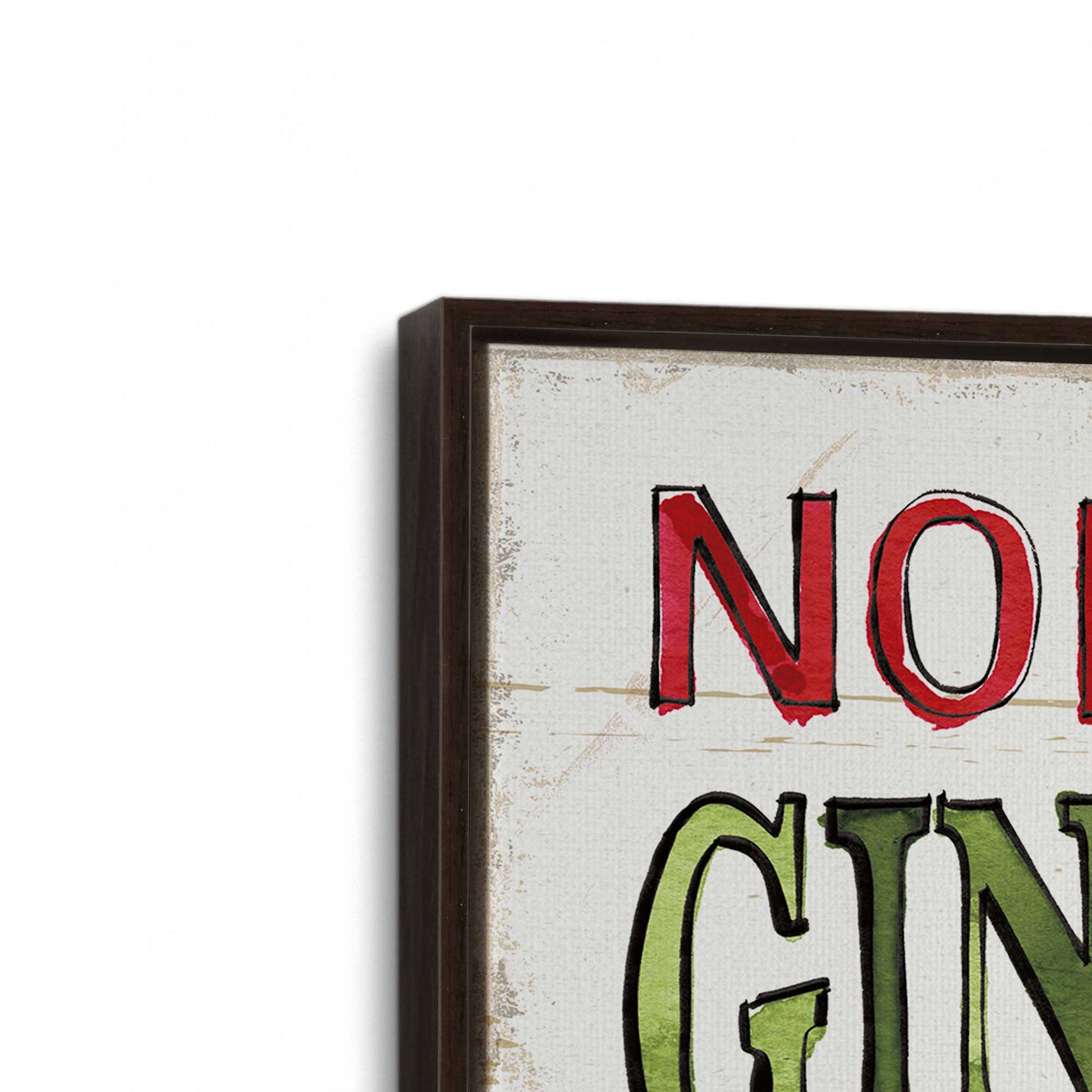 [Color:Espresso], Picture of art in a Espresso frame at an angle