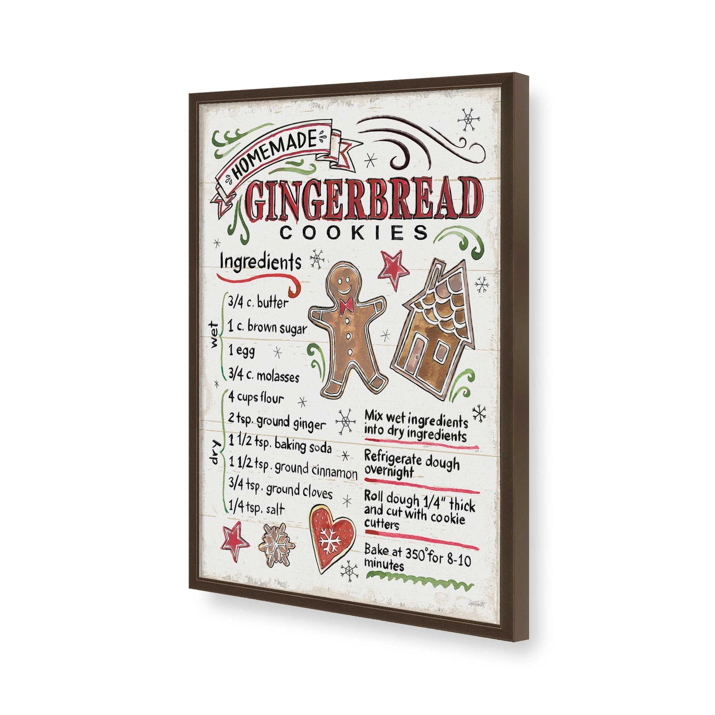 [Color:Brown], Picture of art in a Brown frame of the corner