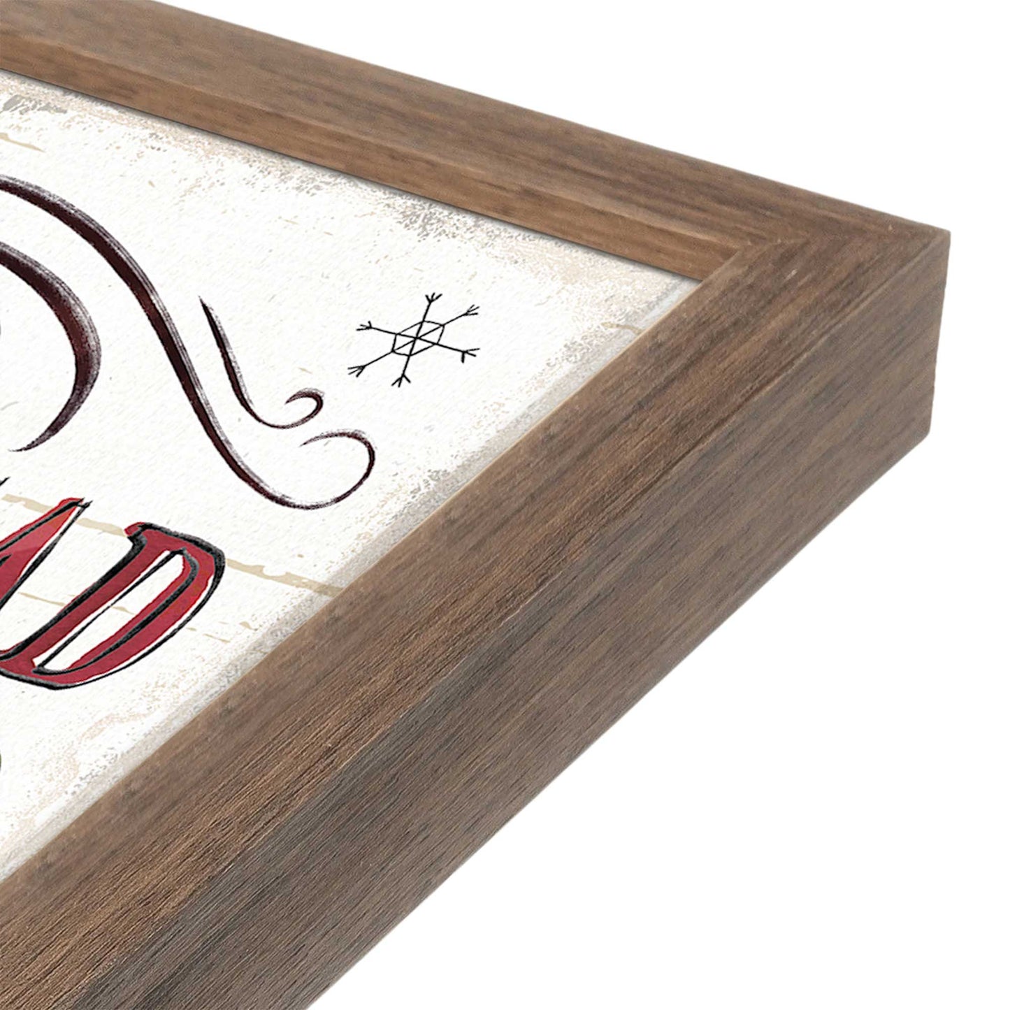 [Color:Walnut], Picture of art in a Walnut frame at an angle