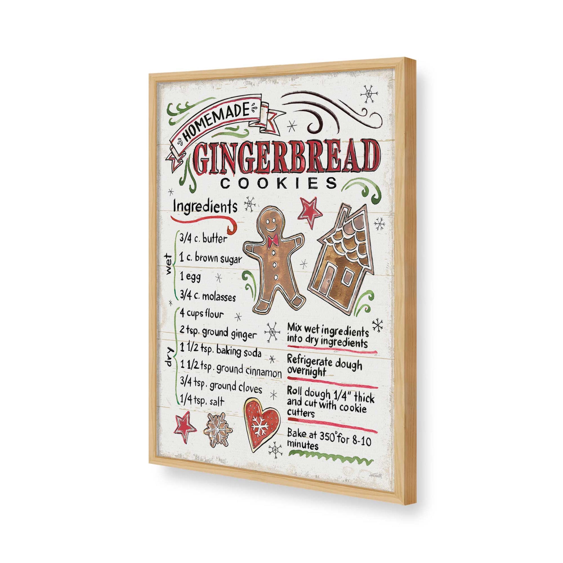 [Color:American Maple], Picture of art in a American Maple frame of the corner