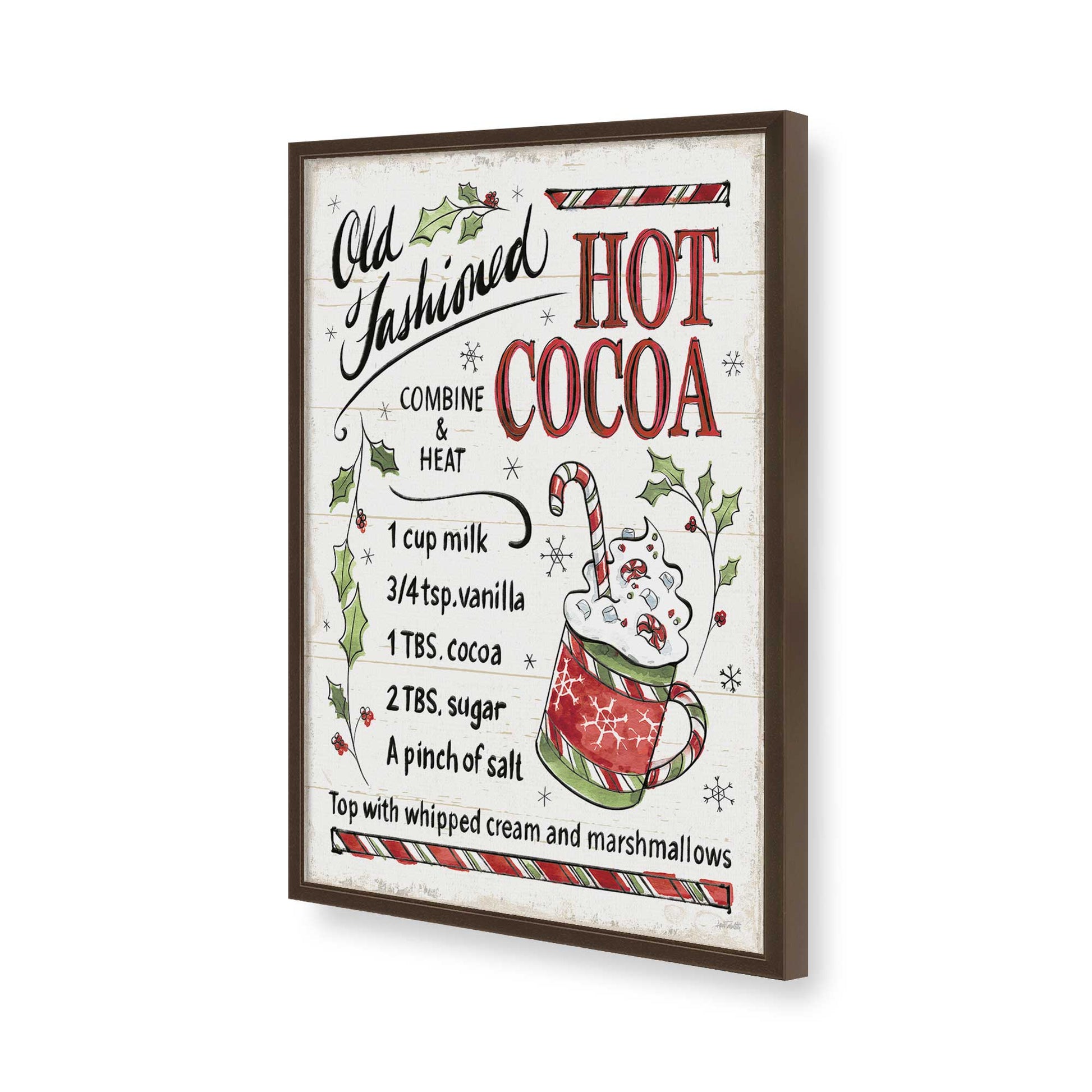 [Color:Brown], Picture of art in a Brown frame of the corner