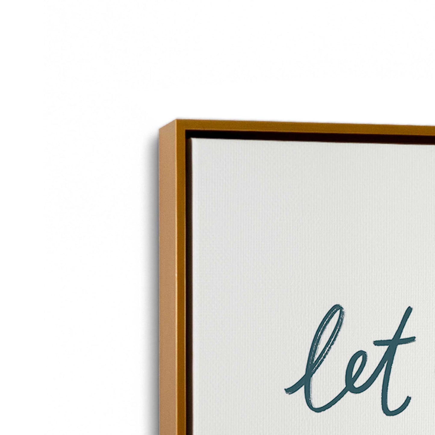 [Color:Polished Gold], Picture of art in a Polished Gold frame at an angle