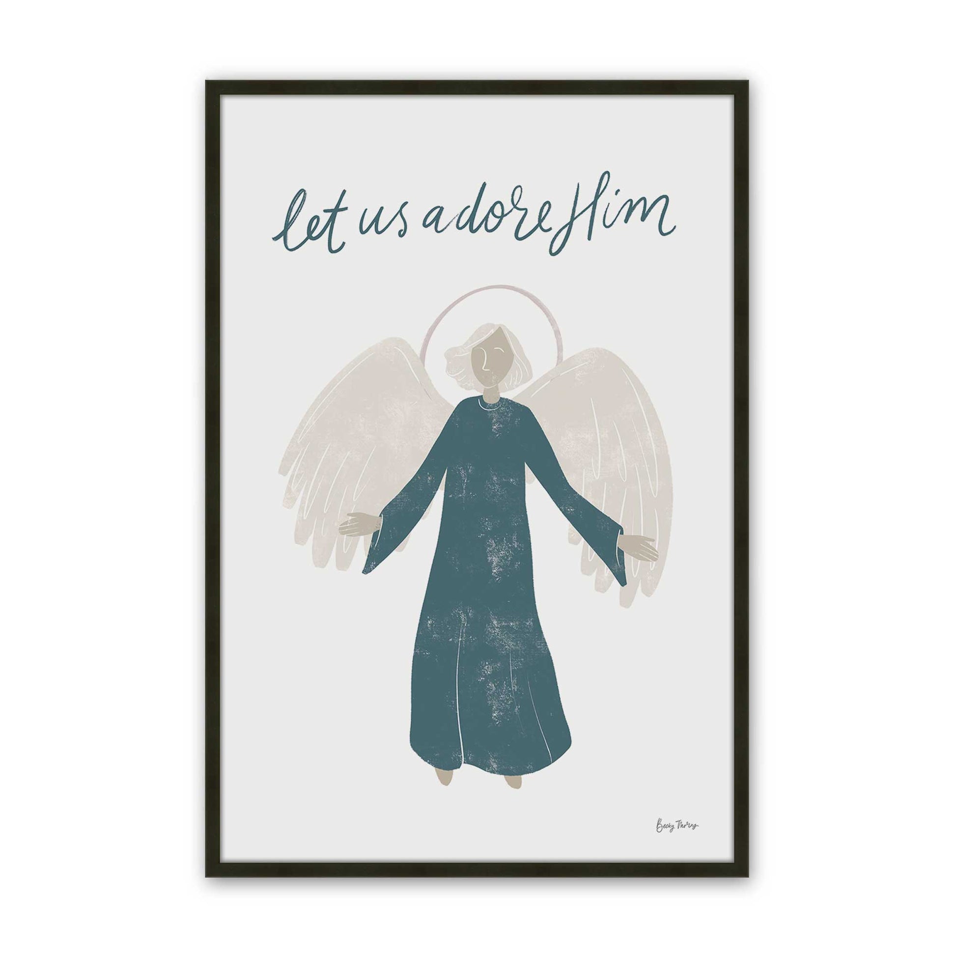 [Color:Satin Black], Picture of art in a Satin Black frame