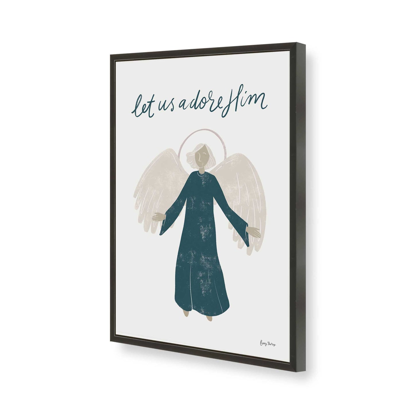 [Color:Satin Black], Picture of art in a Satin Black frame of the corner