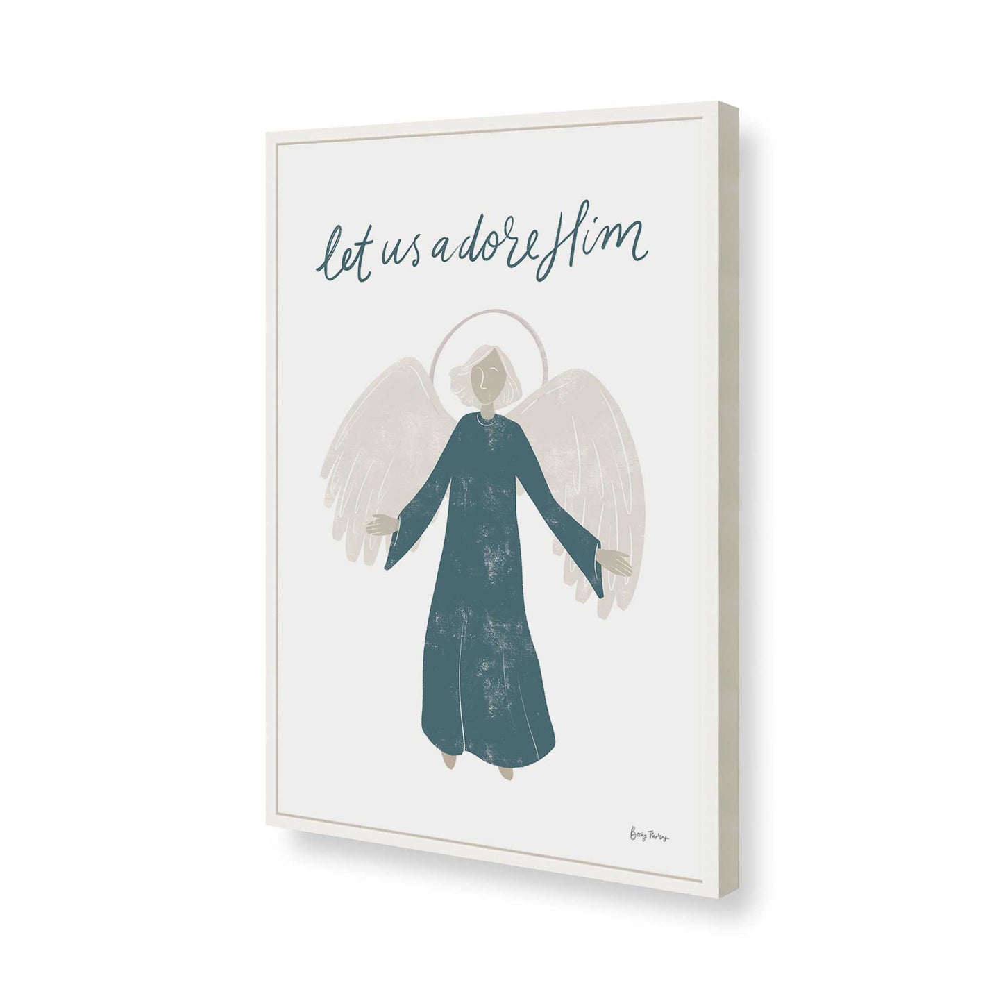 [Color:Opaque White], Picture of art in a Opaque White frame of the corner