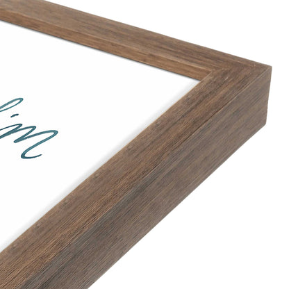 [Color:Walnut], Picture of art in a Walnut frame at an angle