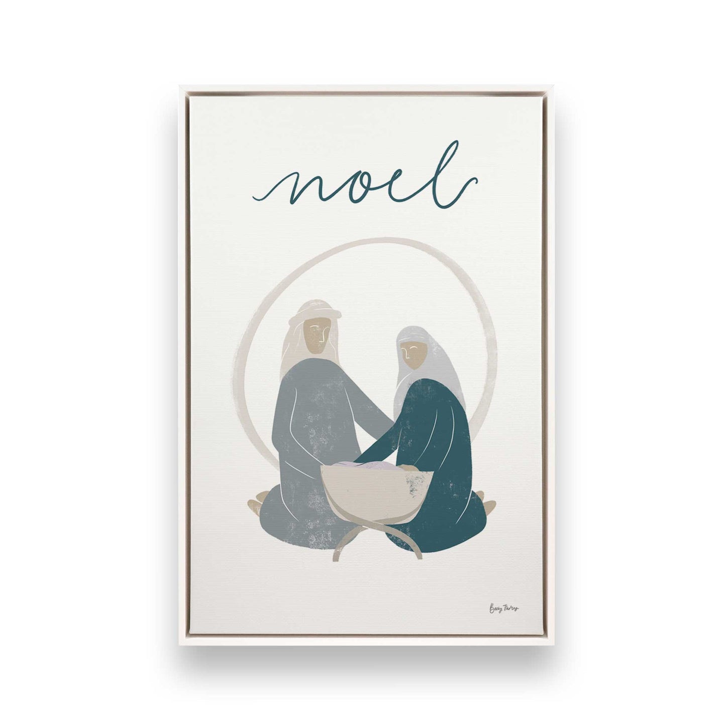 [Color:Opaque White], Picture of art in a White frame