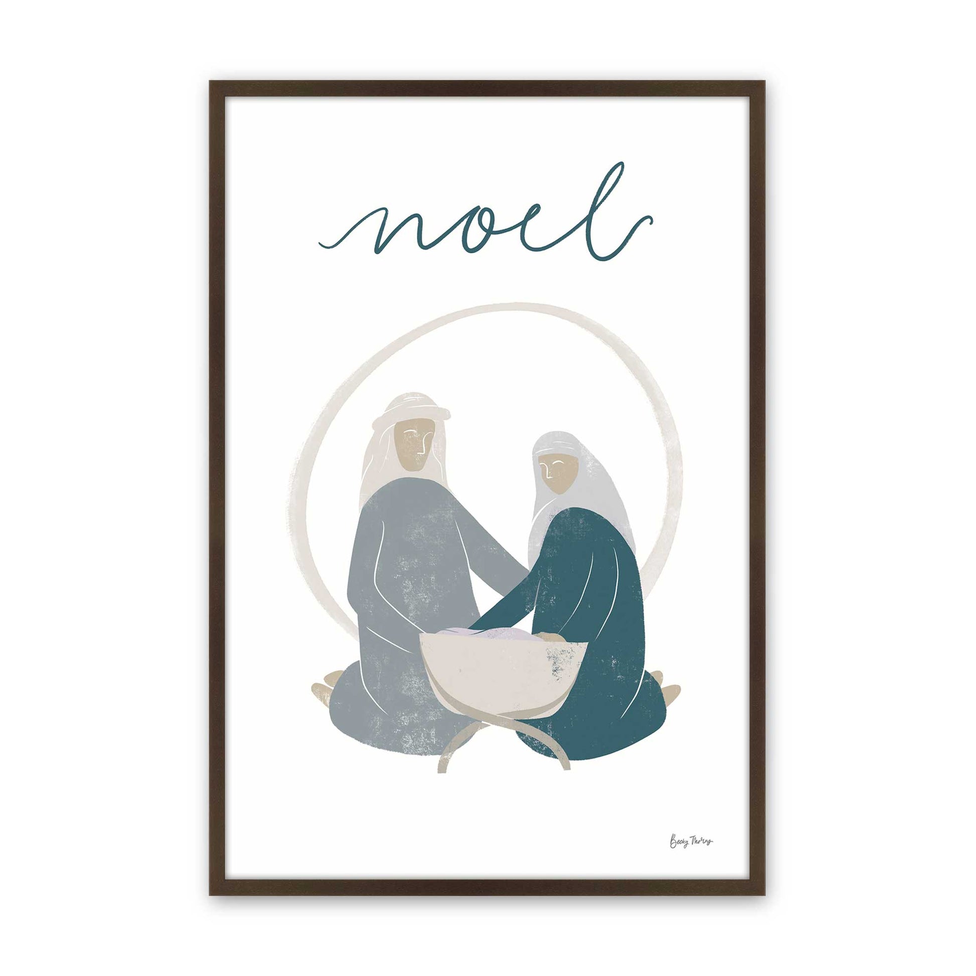 [Color:Brown], Picture of art in a Brown frame