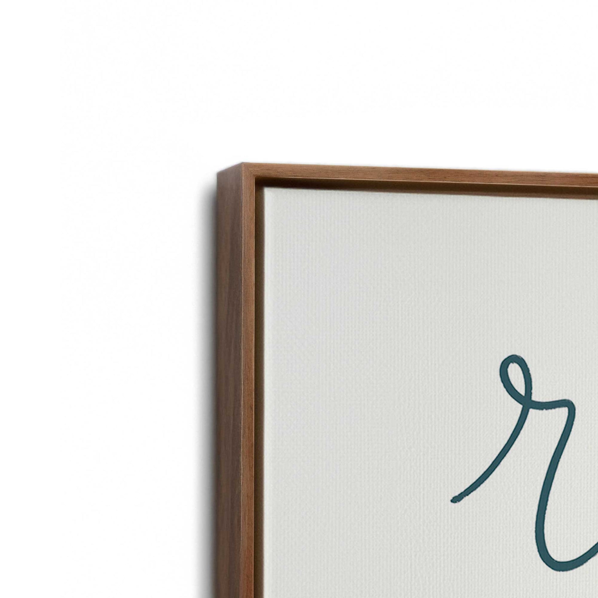 [Color:Walnut], Picture of art in a Walnut frame at an angle