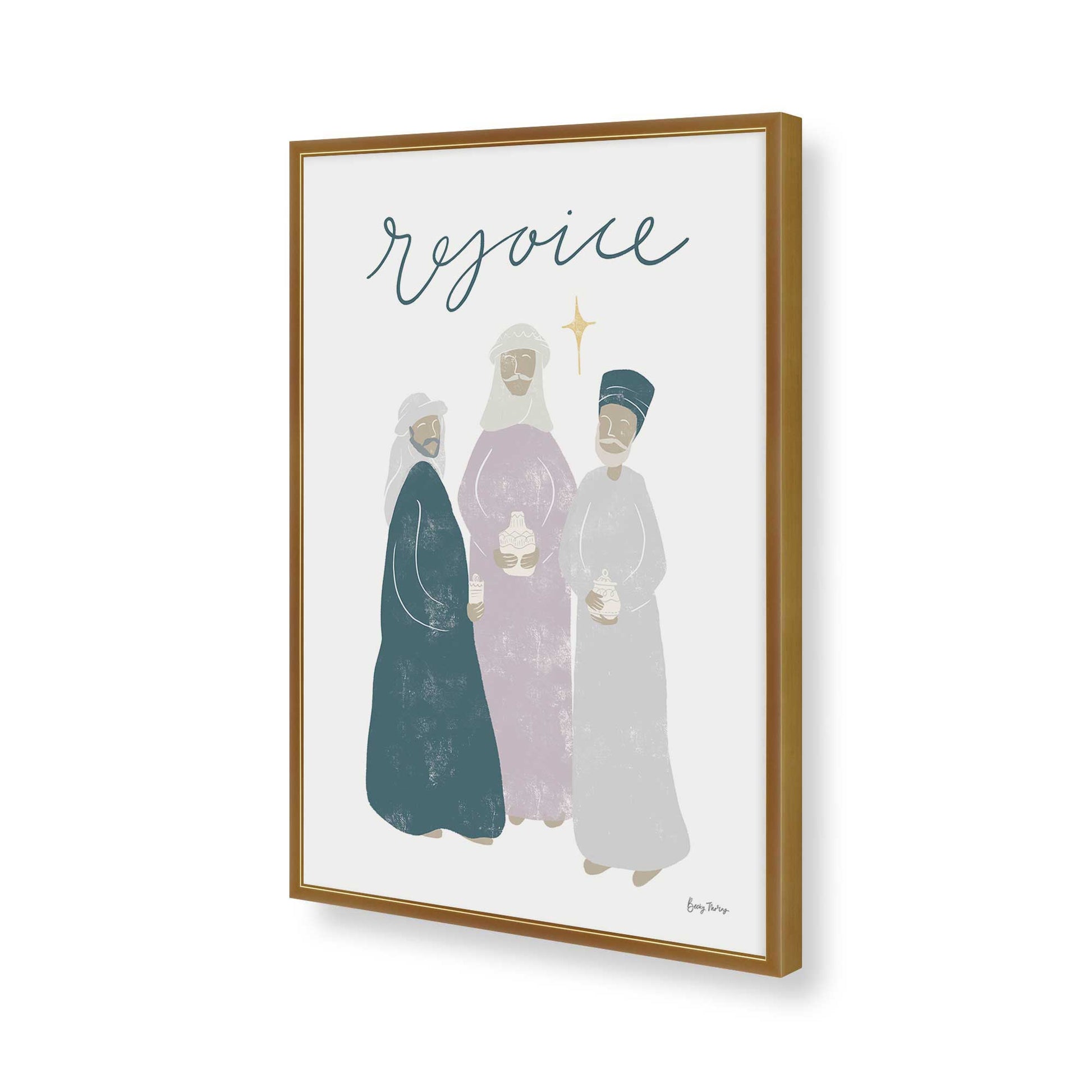 [Color:Polished Gold], Picture of art in a Polished Gold frame of the corner