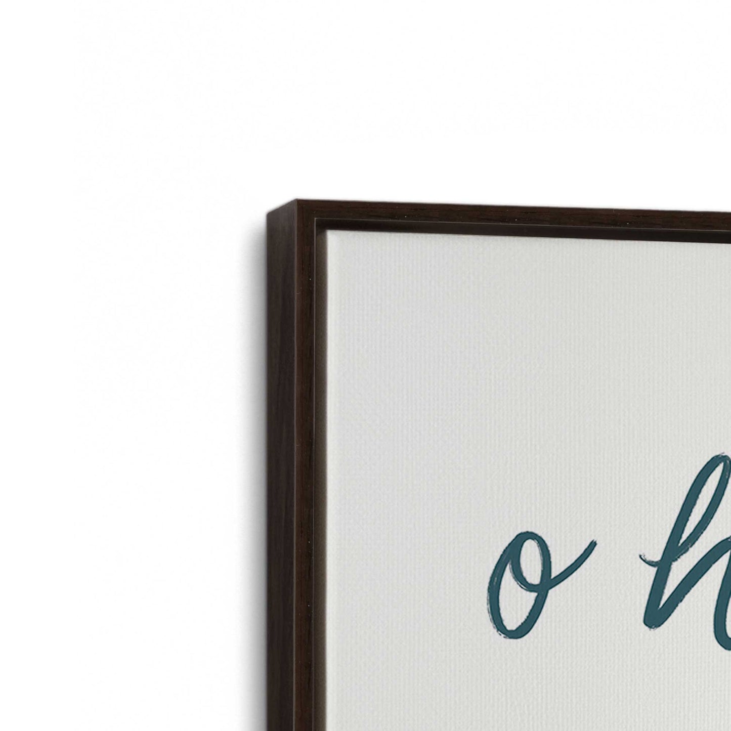 [Color:Espresso], Picture of art in a Espresso frame at an angle