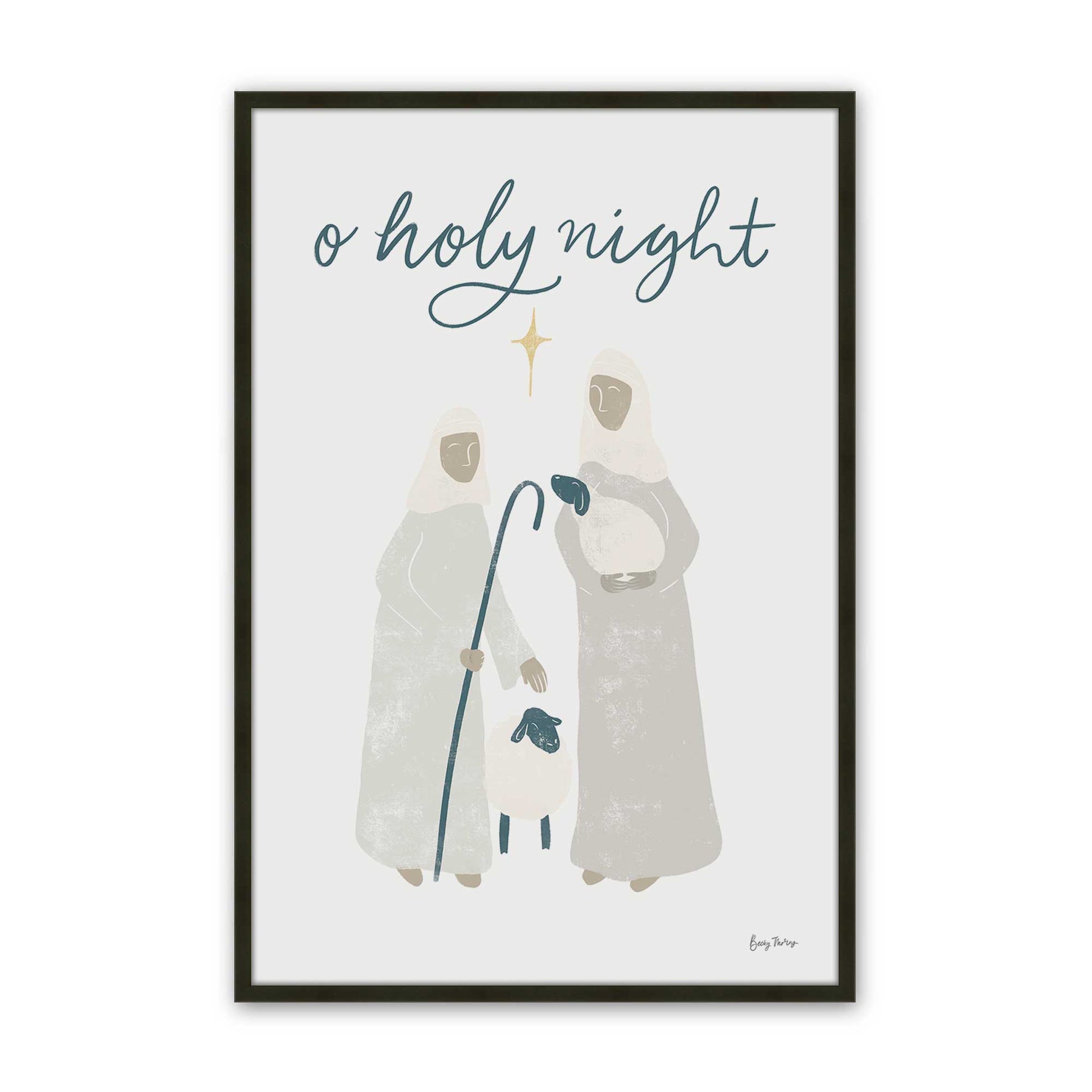 [Color:Satin Black], Picture of art in a Satin Black frame