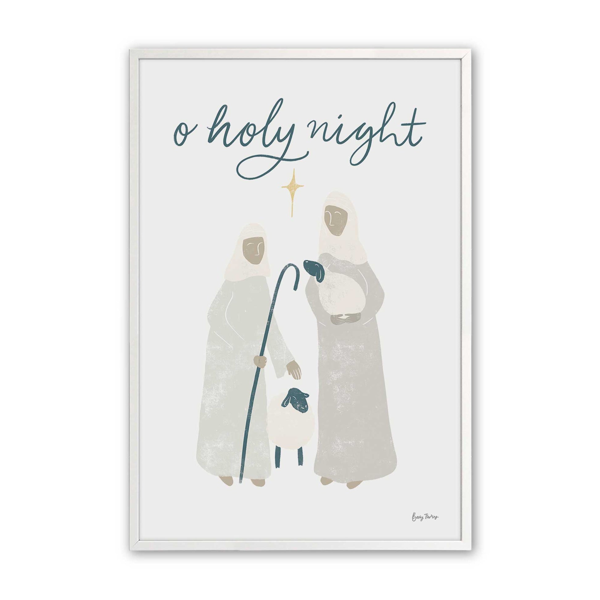 [Color:Opaque White], Picture of art in a Opaque White frame