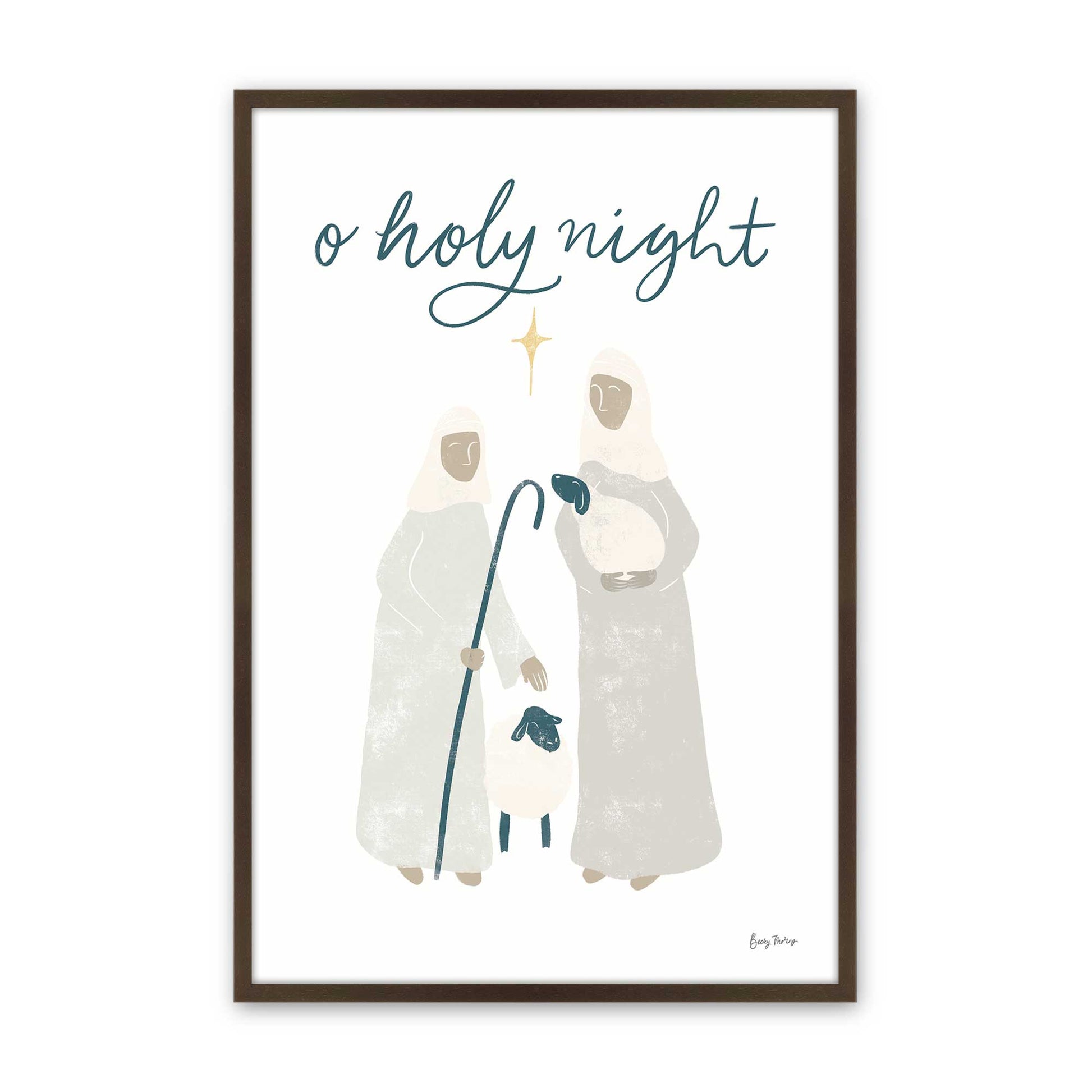 [Color:Brown], Picture of art in a Brown frame