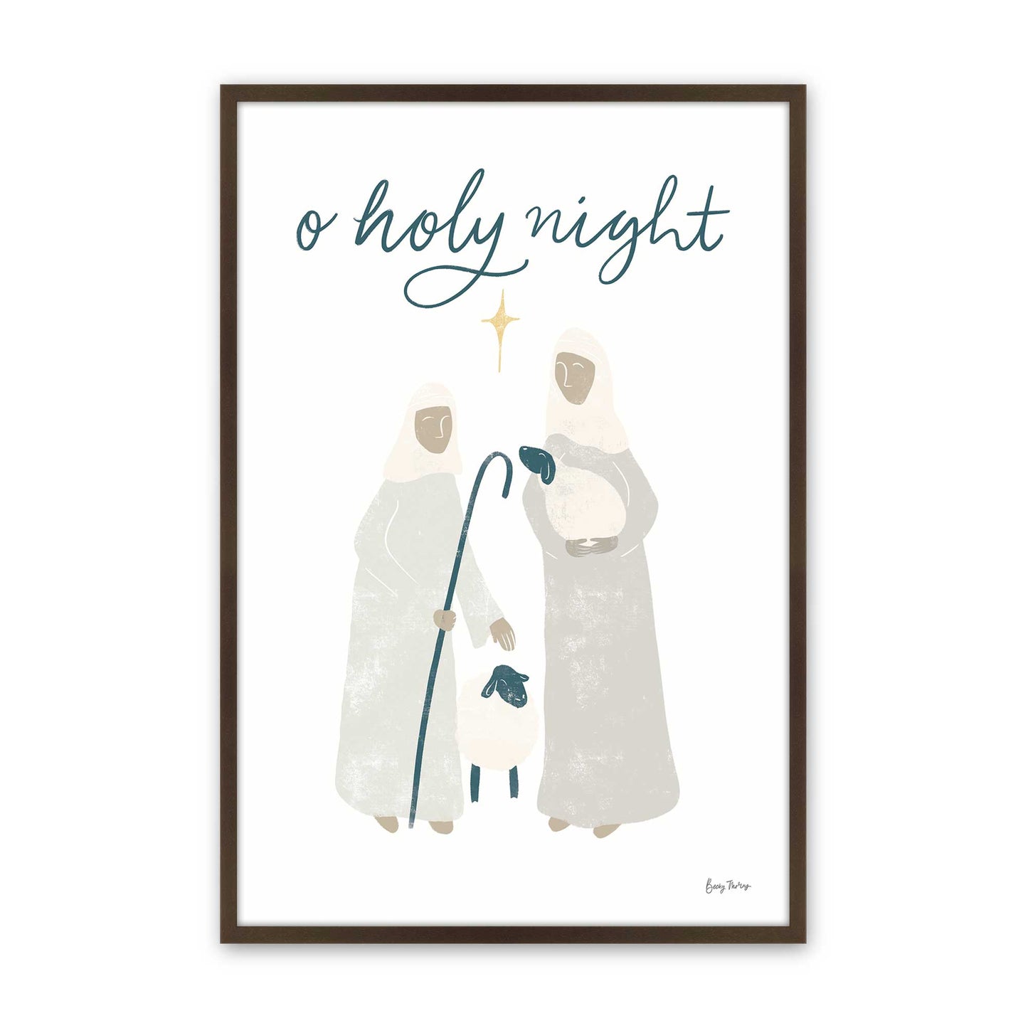 [Color:Belvinder Brown], Picture of art in a Belvinder Brown frame