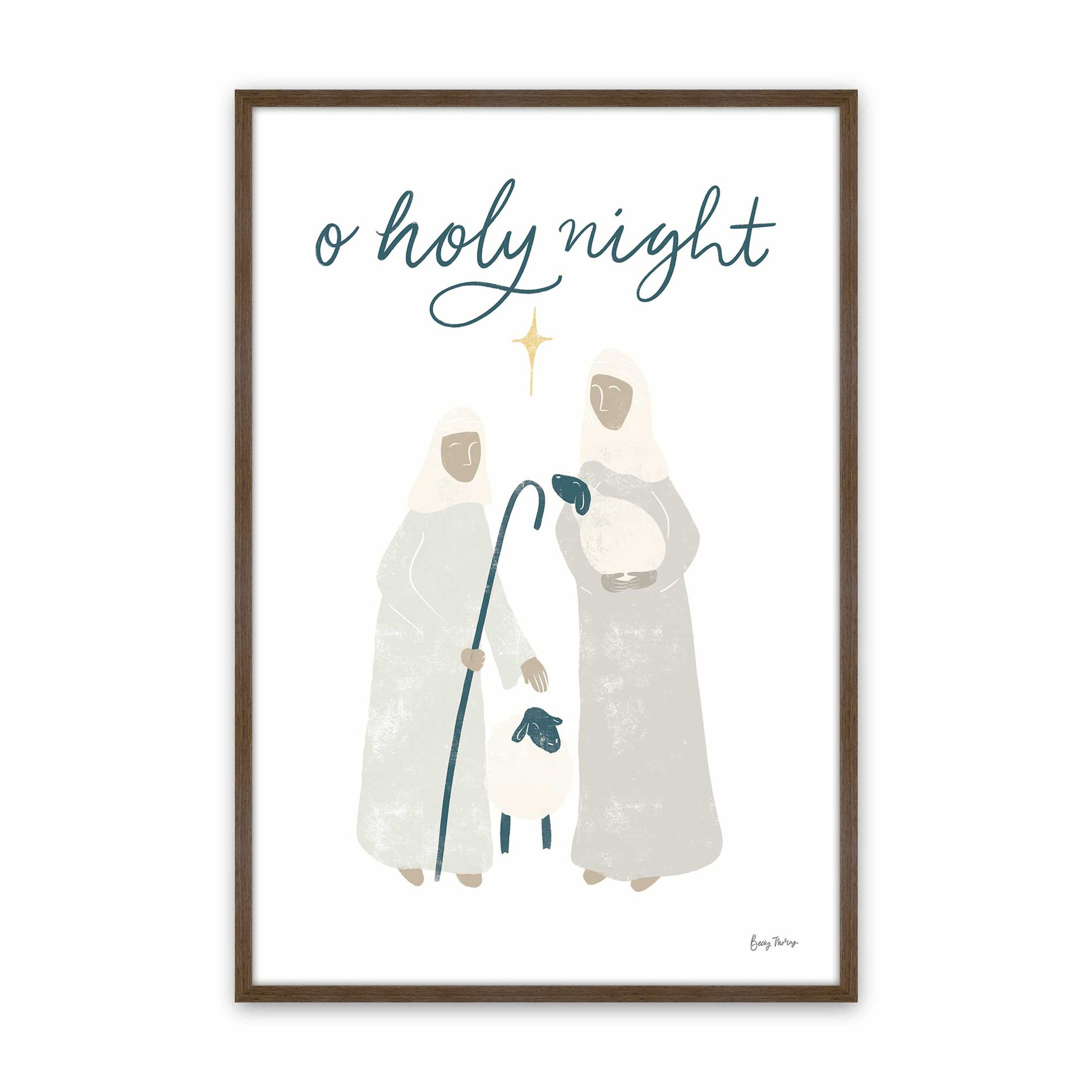 [Color:Walnut], Picture of art in a Walnut frame