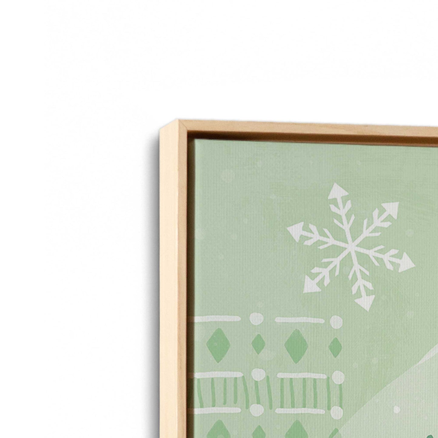 [Color:American Maple], Picture of art in a American Maple frame at an angle