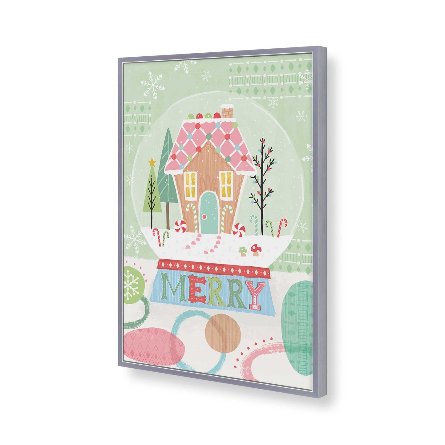 [Color:Polished Chrome], Picture of art in a Polished Chrome frame of the corner