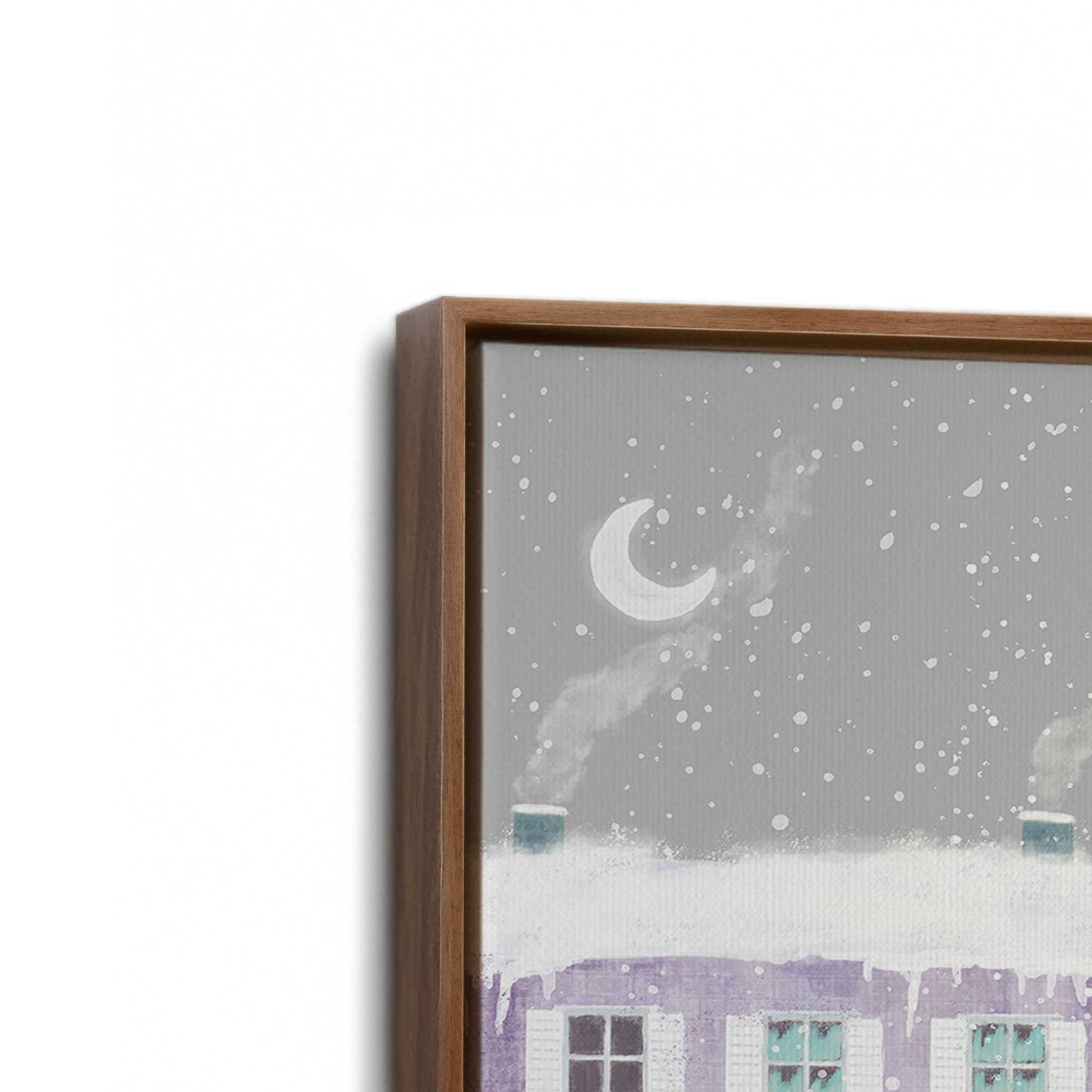 [Color:Walnut], Picture of art in a Walnut frame at an angle