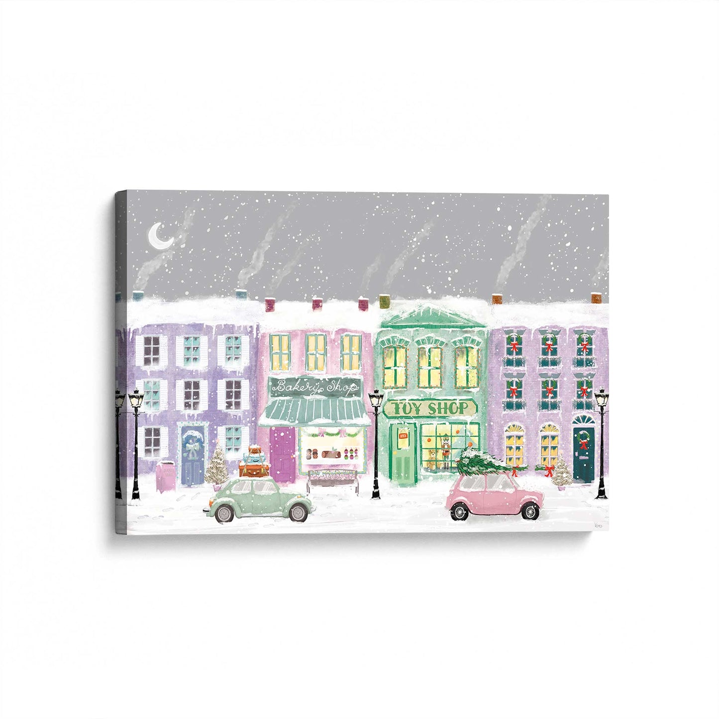 [Color:Stretched Canvas], Picture of art at an angle