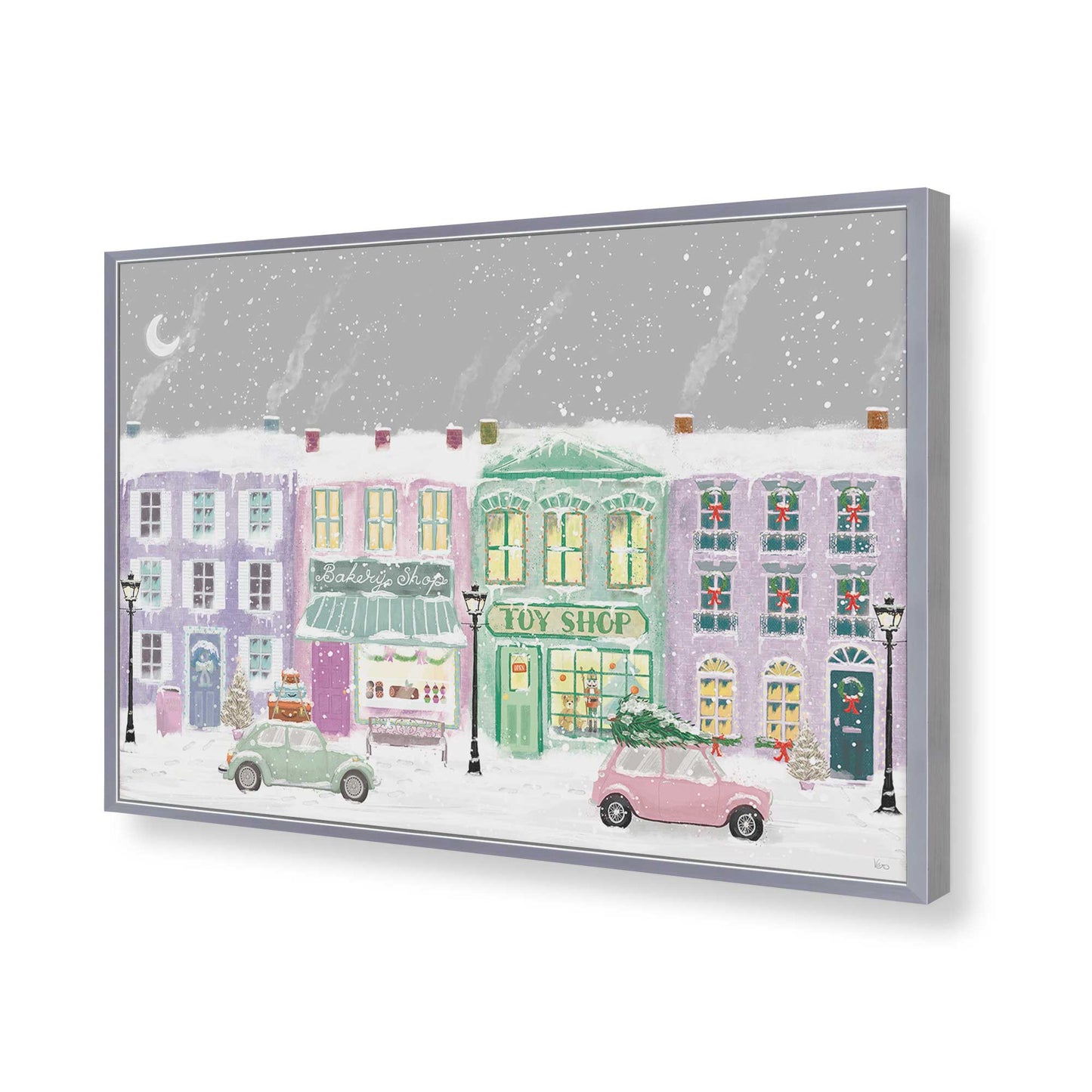 [Color:Polished Chrome], Picture of art in a Polished Chrome frame of the corner