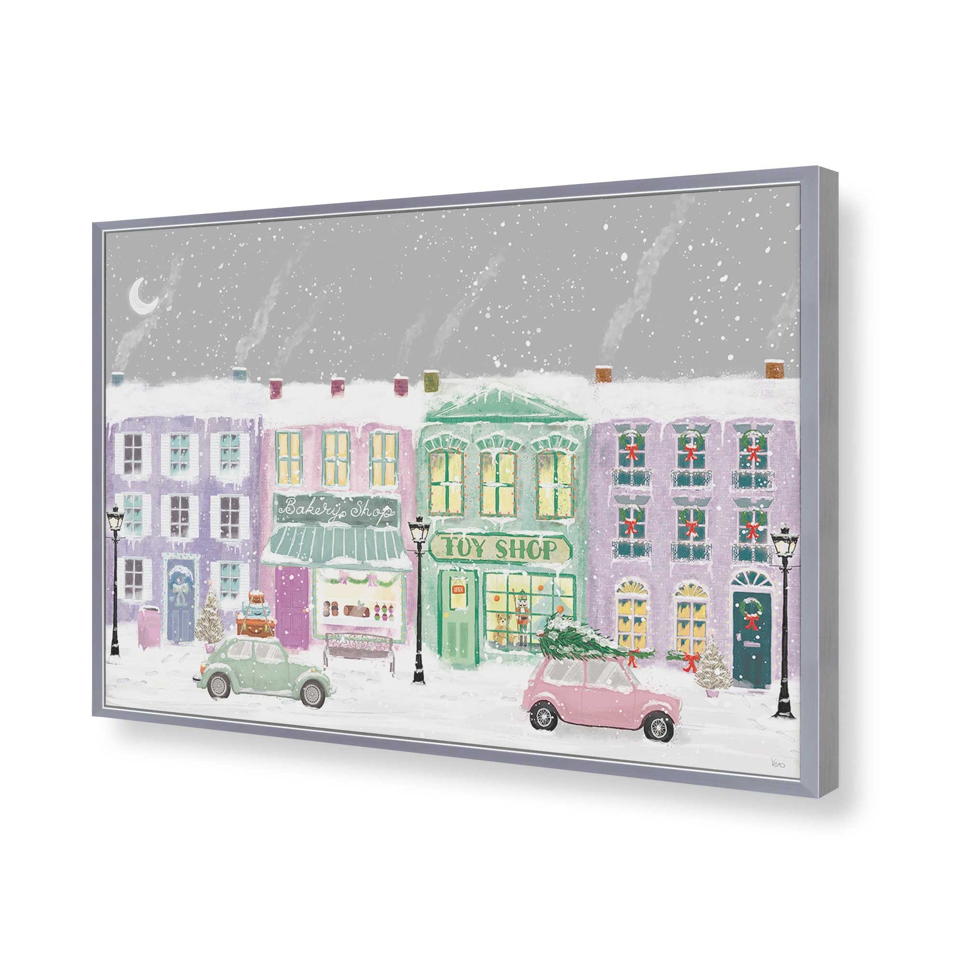 [Color:Polished Chrome], Picture of art in a Polished Chrome frame of the corner