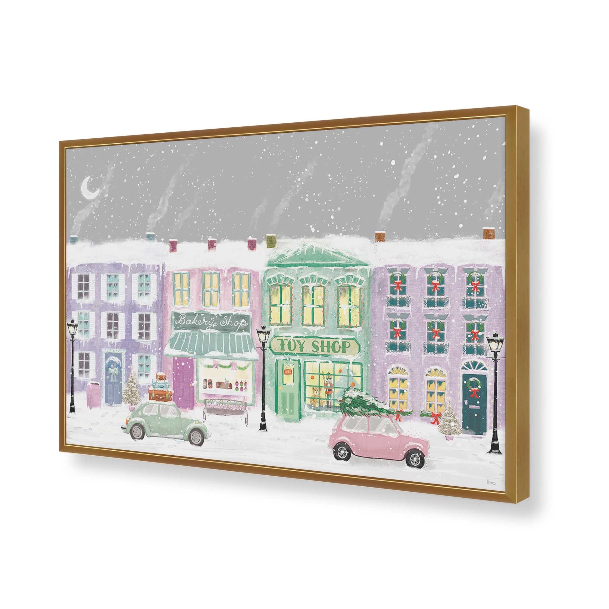 [Color:Polished Gold], Picture of art in a Polished Gold frame of the corner