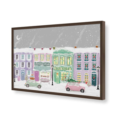 [Color:Brown], Picture of art in a Brown frame of the corner