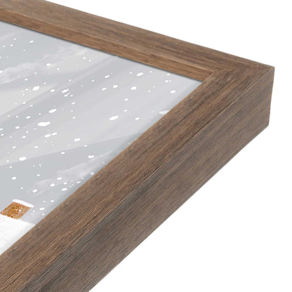 [Color:Walnut], Picture of art in a Walnut frame at an angle